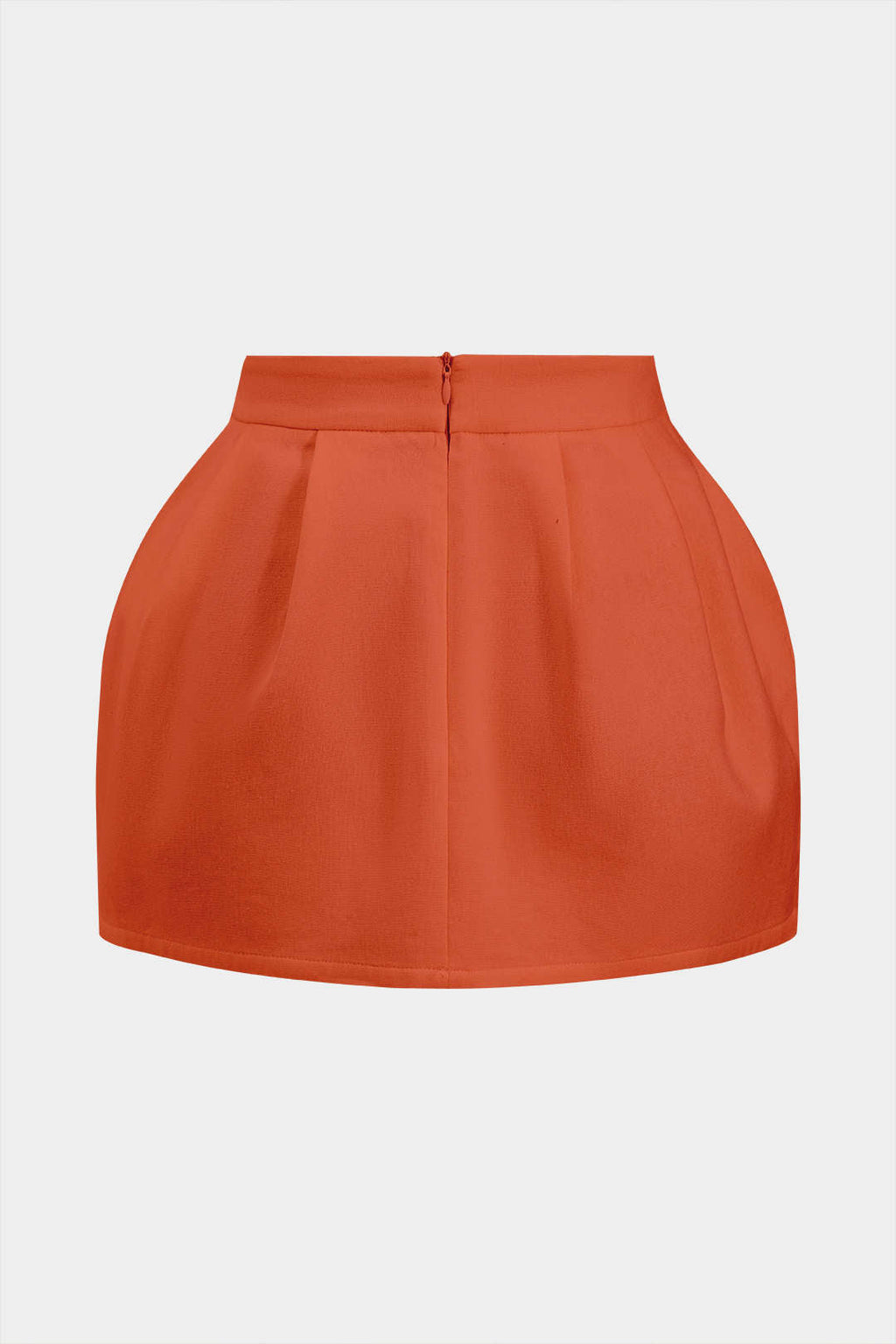 Falda de Lino con Volantes y Cremallera Minimalista