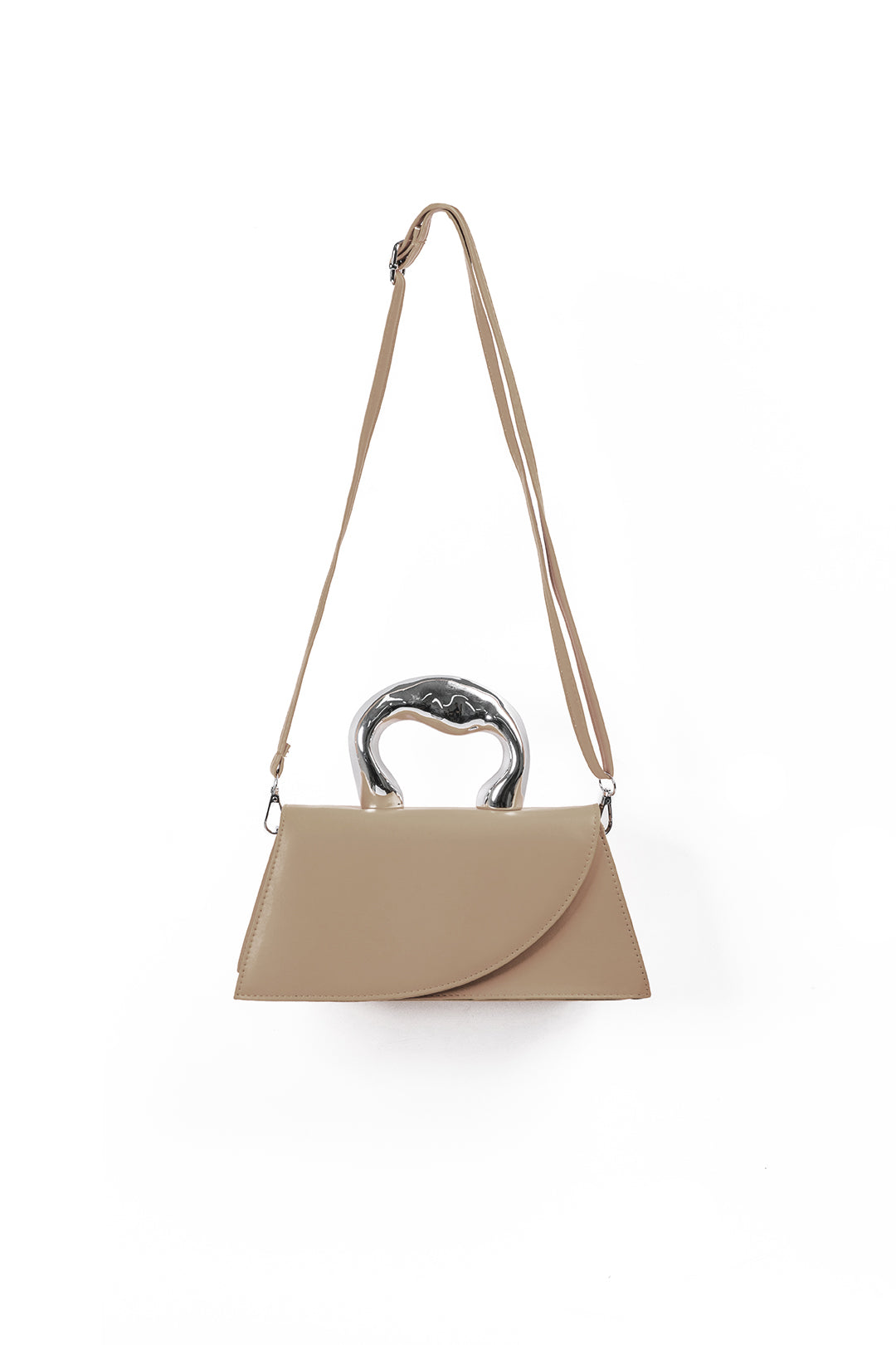 Bolso de Hombro Trapezoidal Texturizado Elegante y Moderno