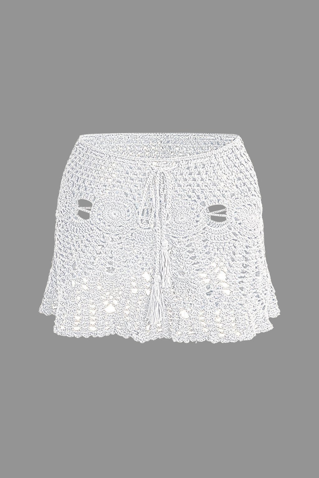 Conjunto Dos Piezas Ganchillo Halter Top Y Falda Mini
