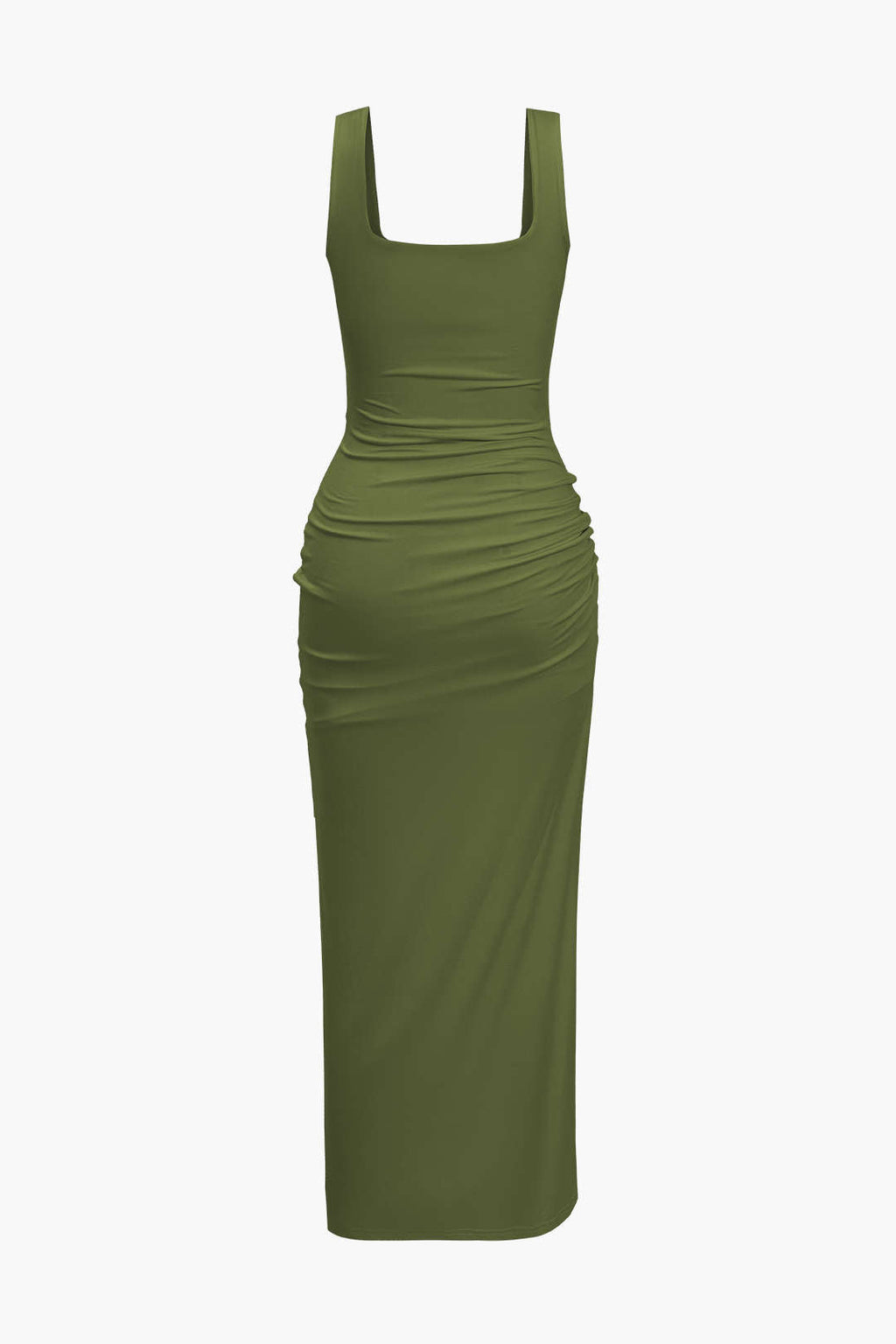 Vestido Midi Reversible Con Abertura Frontal Elegante
