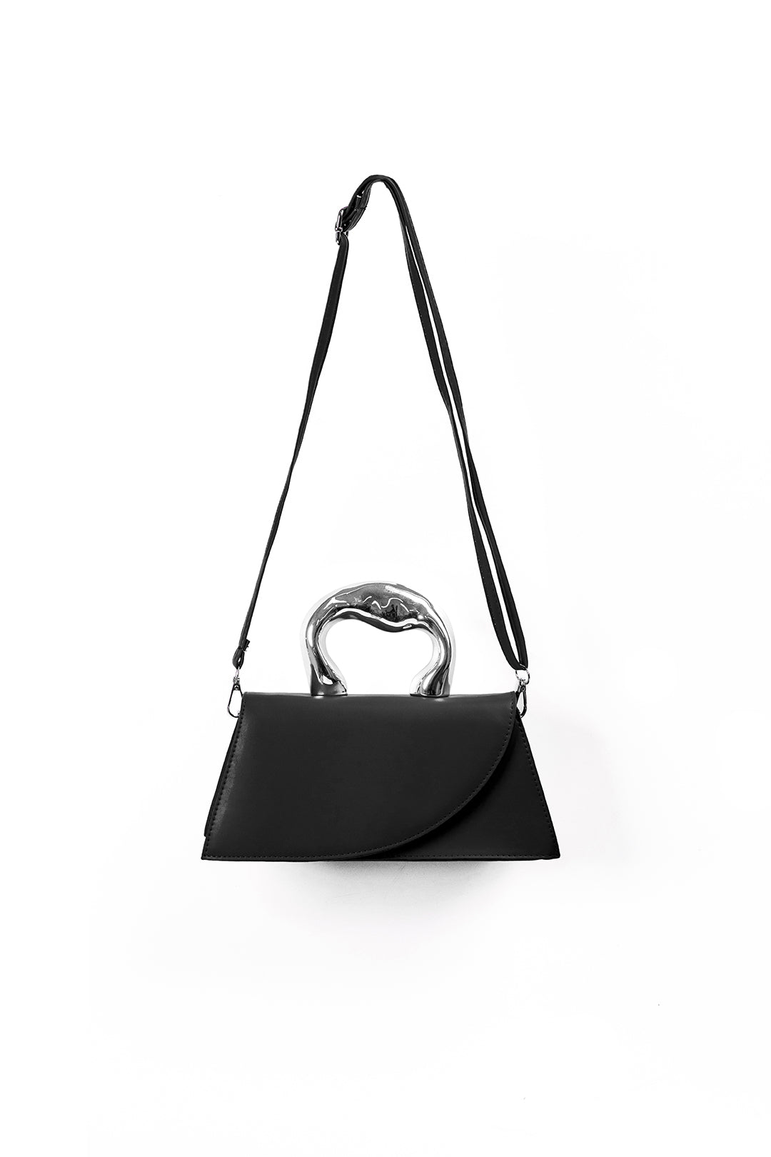 Bolso de Hombro Trapezoidal Texturizado Elegante y Moderno