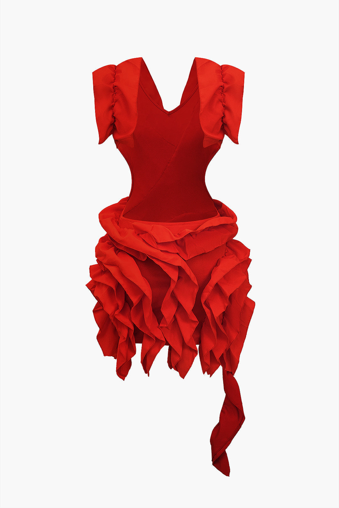 Vestido Midi Con Detalles Plisados Y Espalda Cubierta