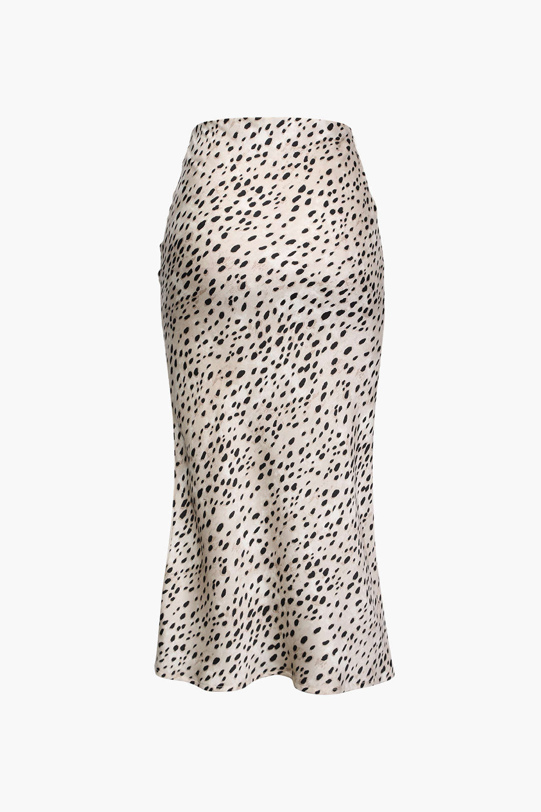 Falda Midi Leopardo Con Cinturón Lazo Y Abertura Frontal