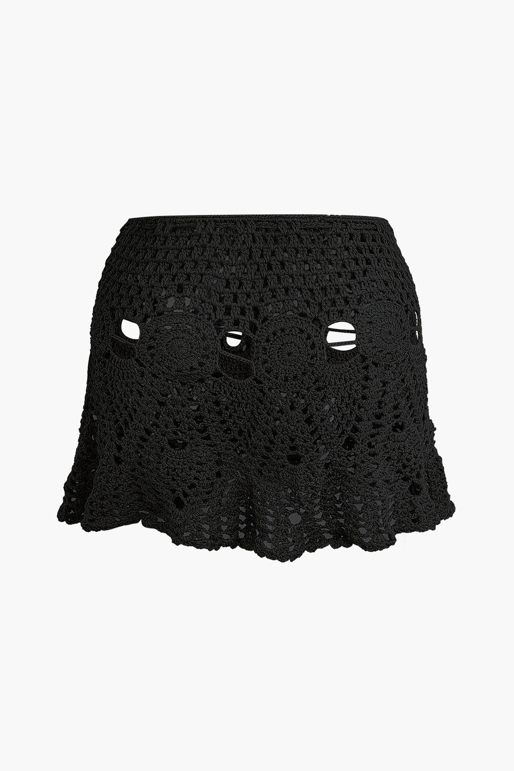 Conjunto Dos Piezas Ganchillo Halter Top Y Falda Mini
