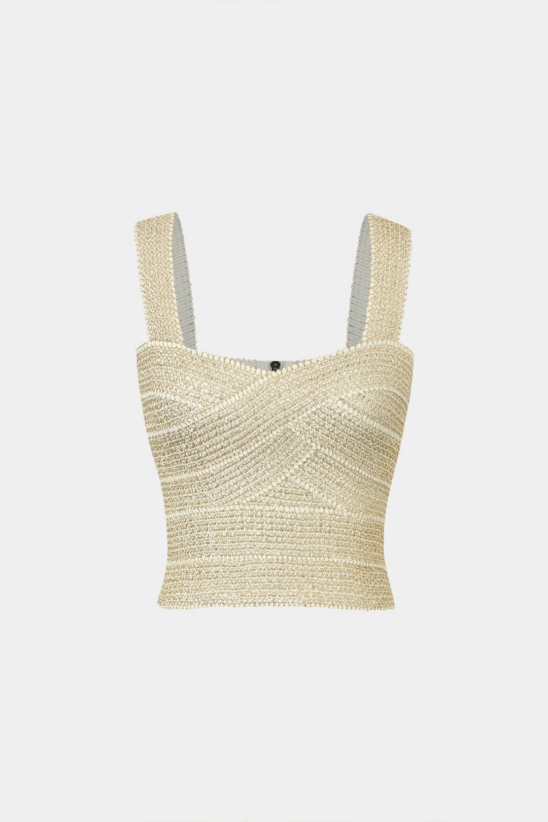 Top Crop de Banda con Cremallera Trasera Elegante y Moderna