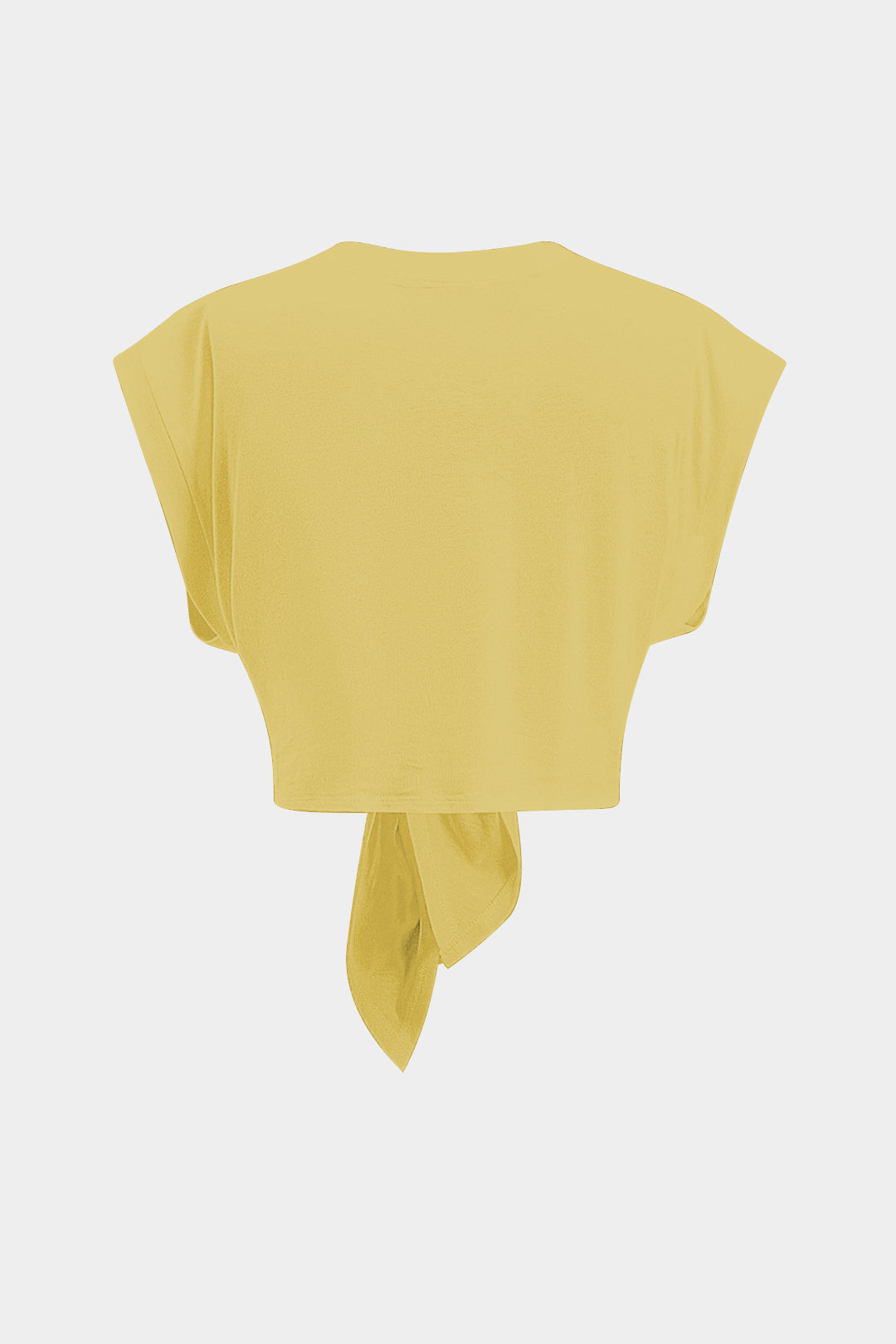 Camiseta Corta Estampada Con Nudo Frontal Cotidiano