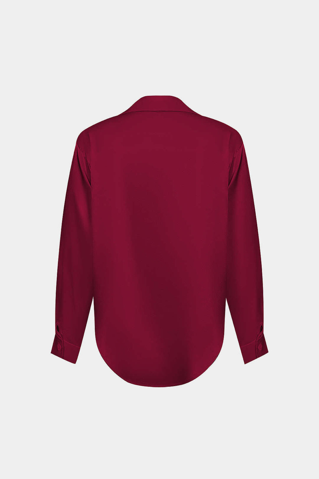 Camisa Satinada De Manga Larga Con Silueta Elegante