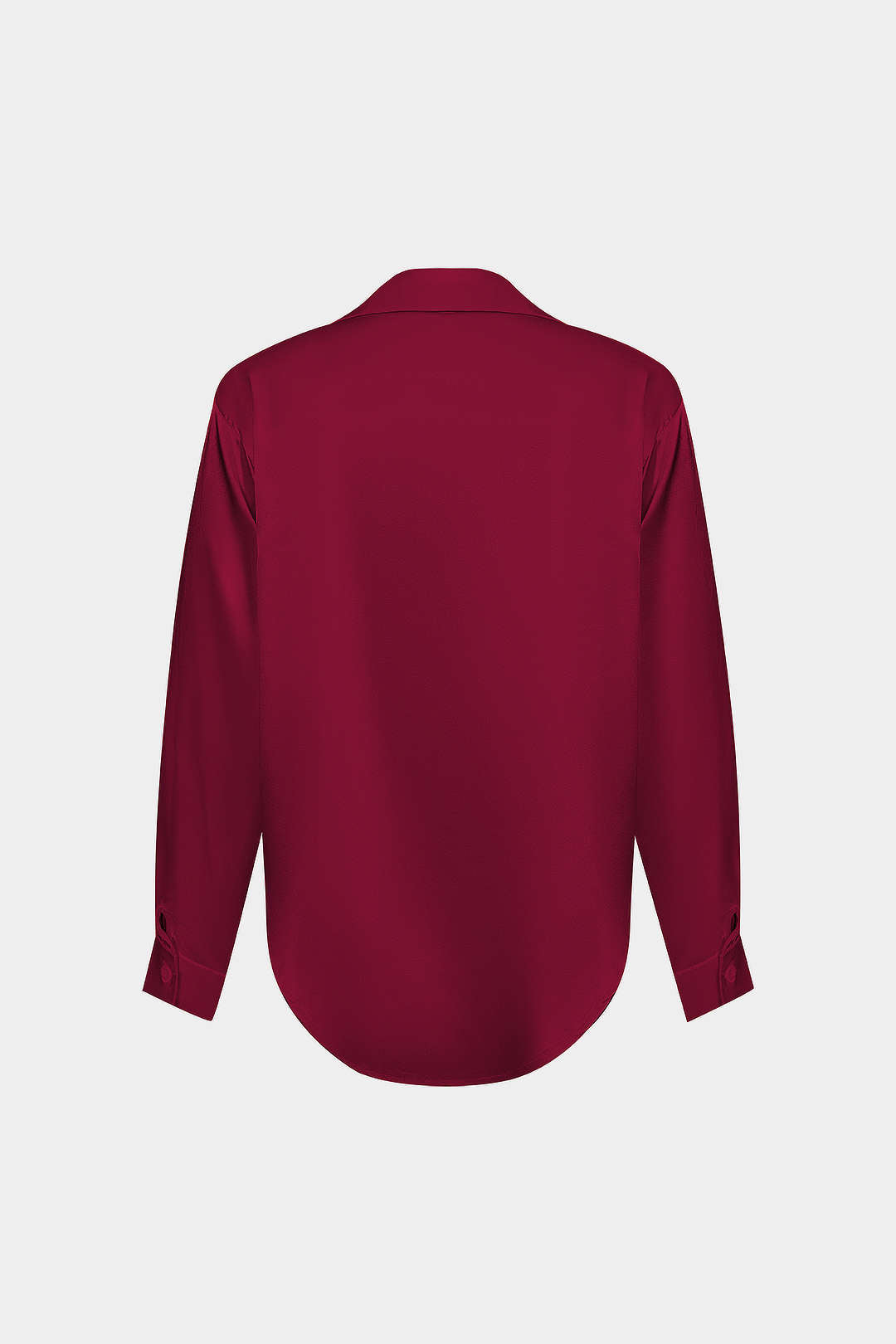 Camisa Satinada De Manga Larga Con Silueta Elegante