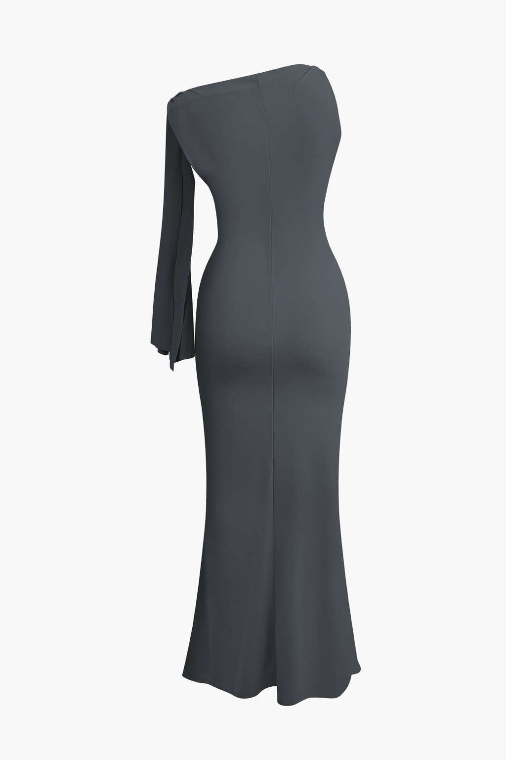 Vestido Maxi Sirena Asimétrico Con Nudo Elegante Lujo