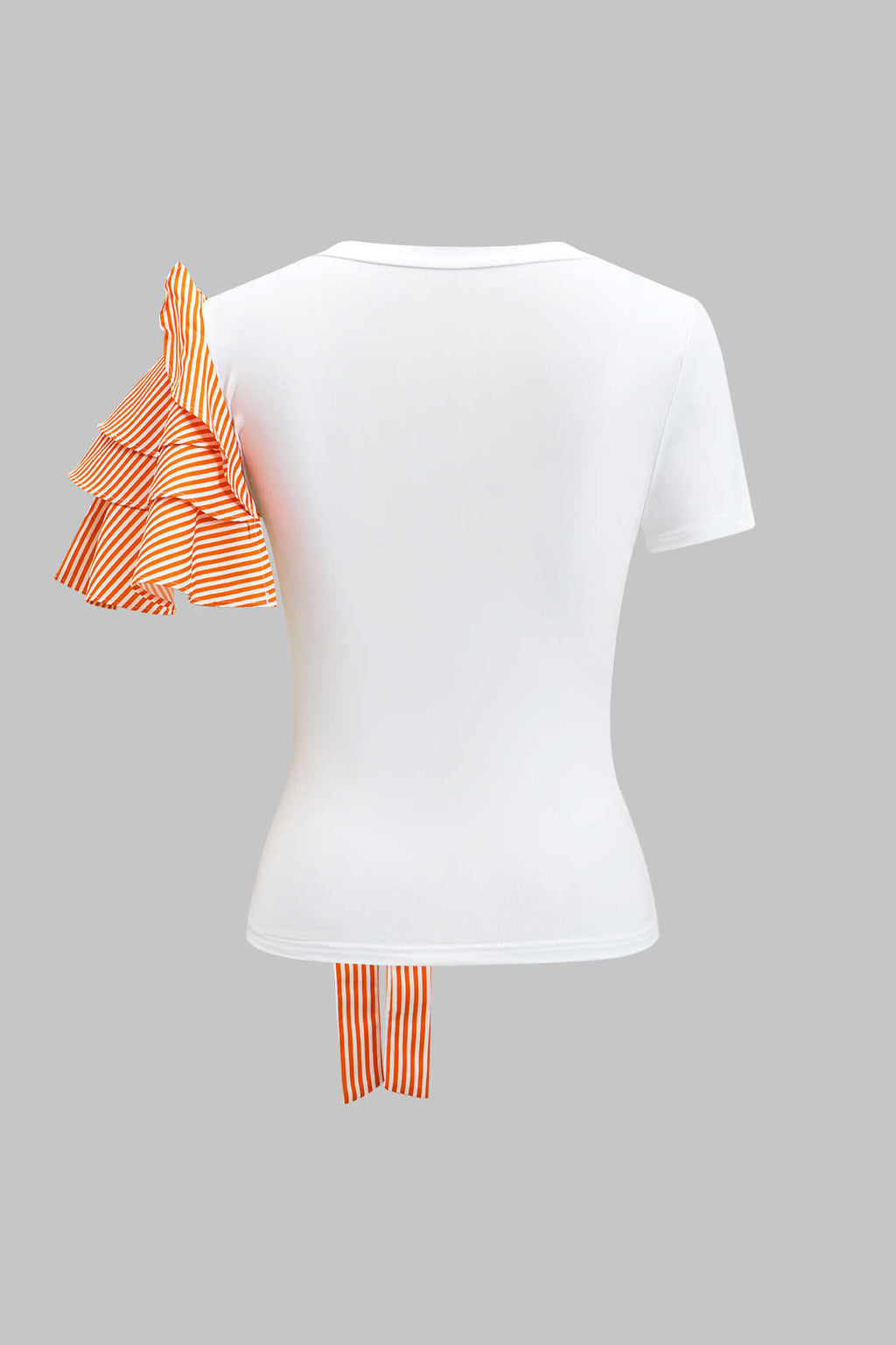 Blusa Rayas 3D con Flores y Pantalón Ancho con Botones