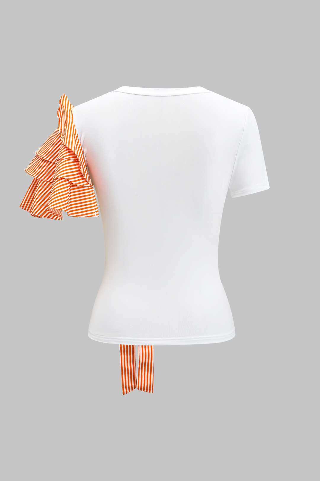 Blusa Rayas 3D con Flores y Pantalón Ancho con Botones