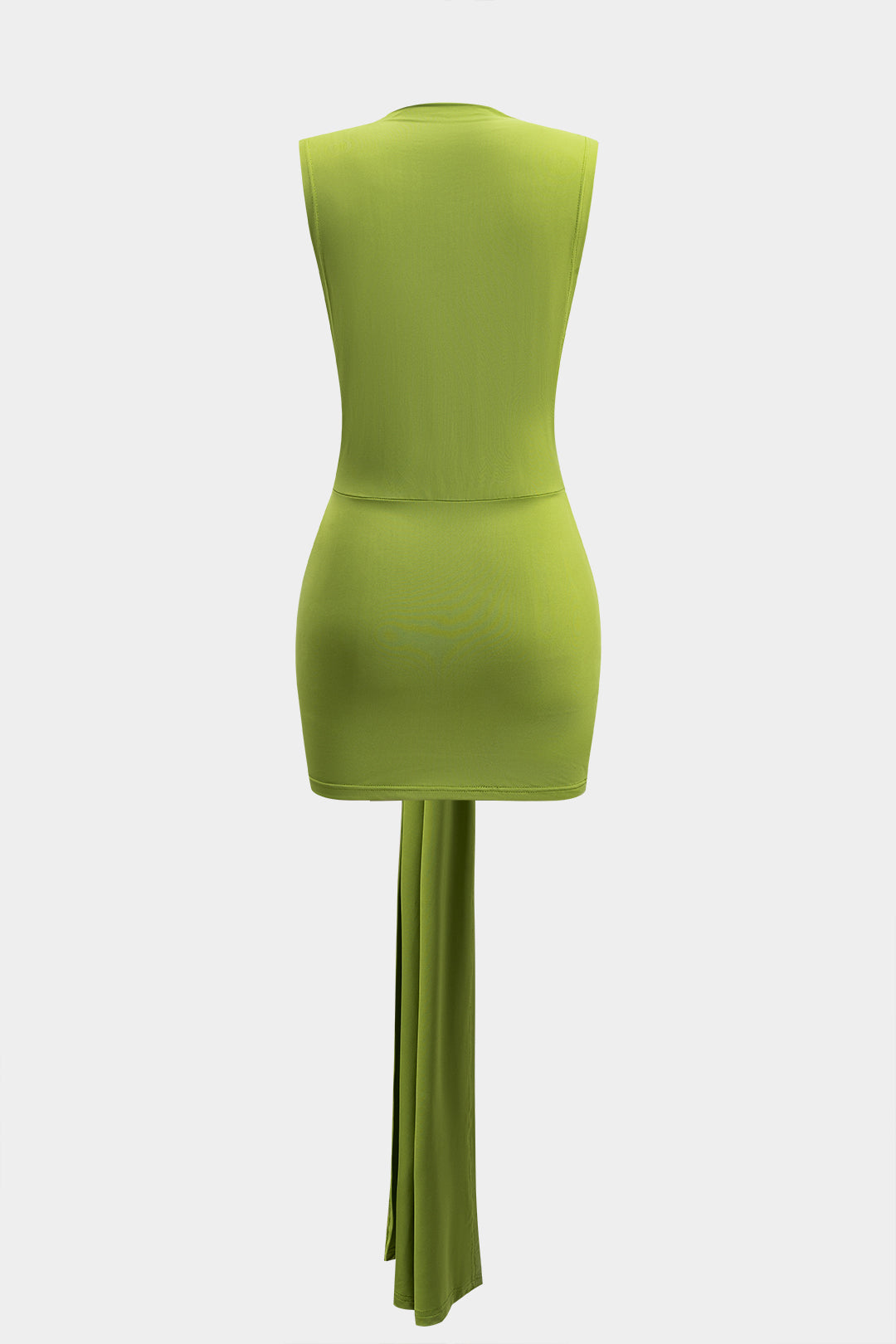 Vestido Mini Sin Mangas Con Volantes Y Detalles Metálicos