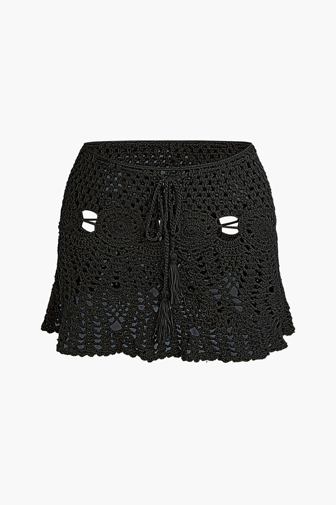 Conjunto Dos Piezas Ganchillo Halter Top Y Falda Mini
