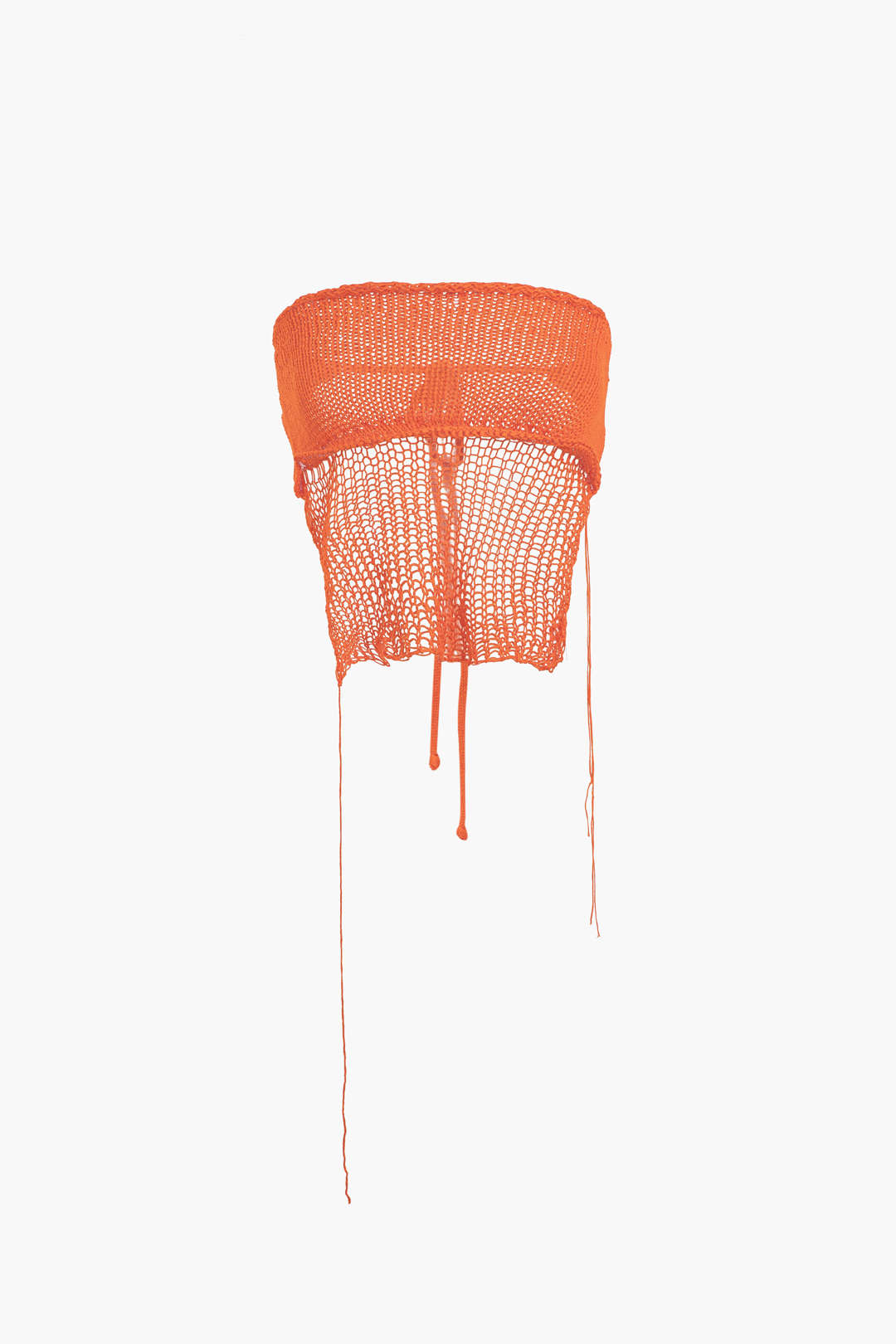 Top Tubo Crochet Sin Espalda Falda Abertura Dos Piezas