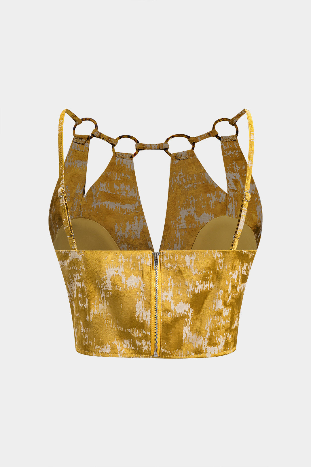 Top de Tirantes Jacquard con Recortes Espalda Abierta