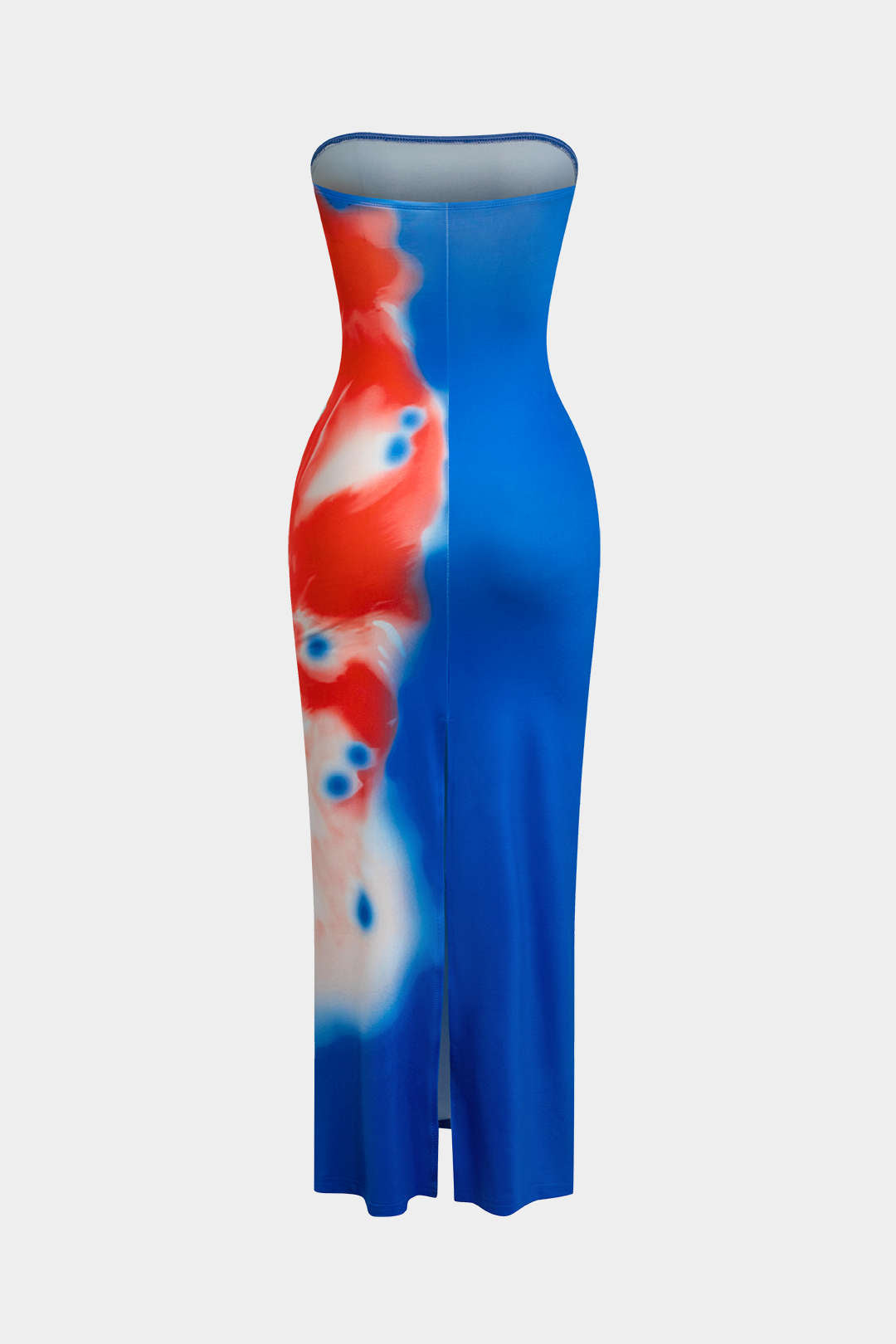 Vestido Maxi Con Estampado Floral Rendija Elegante