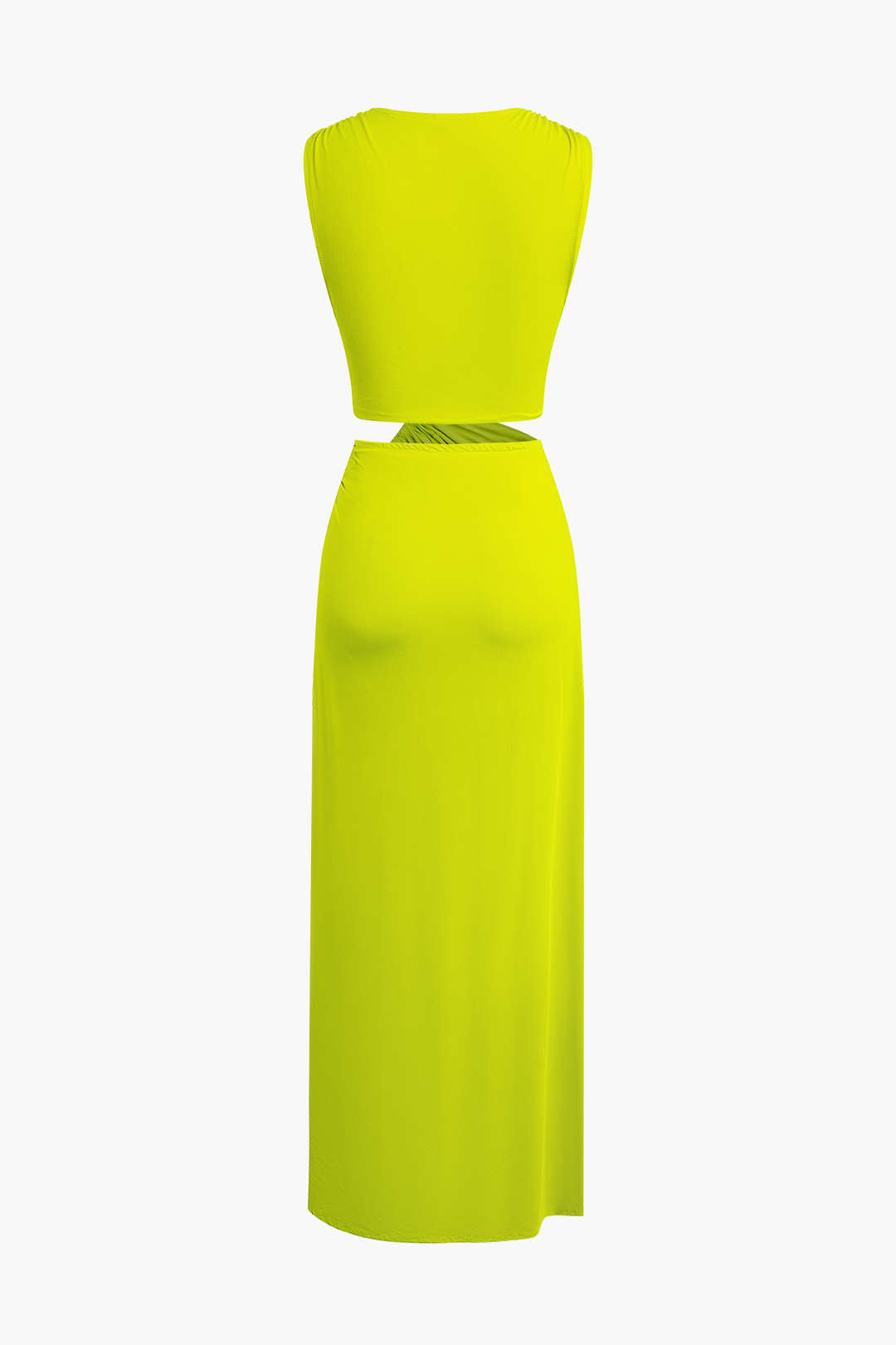 Vestido Midi Elegante Sin Mangas Con Espalda Twist