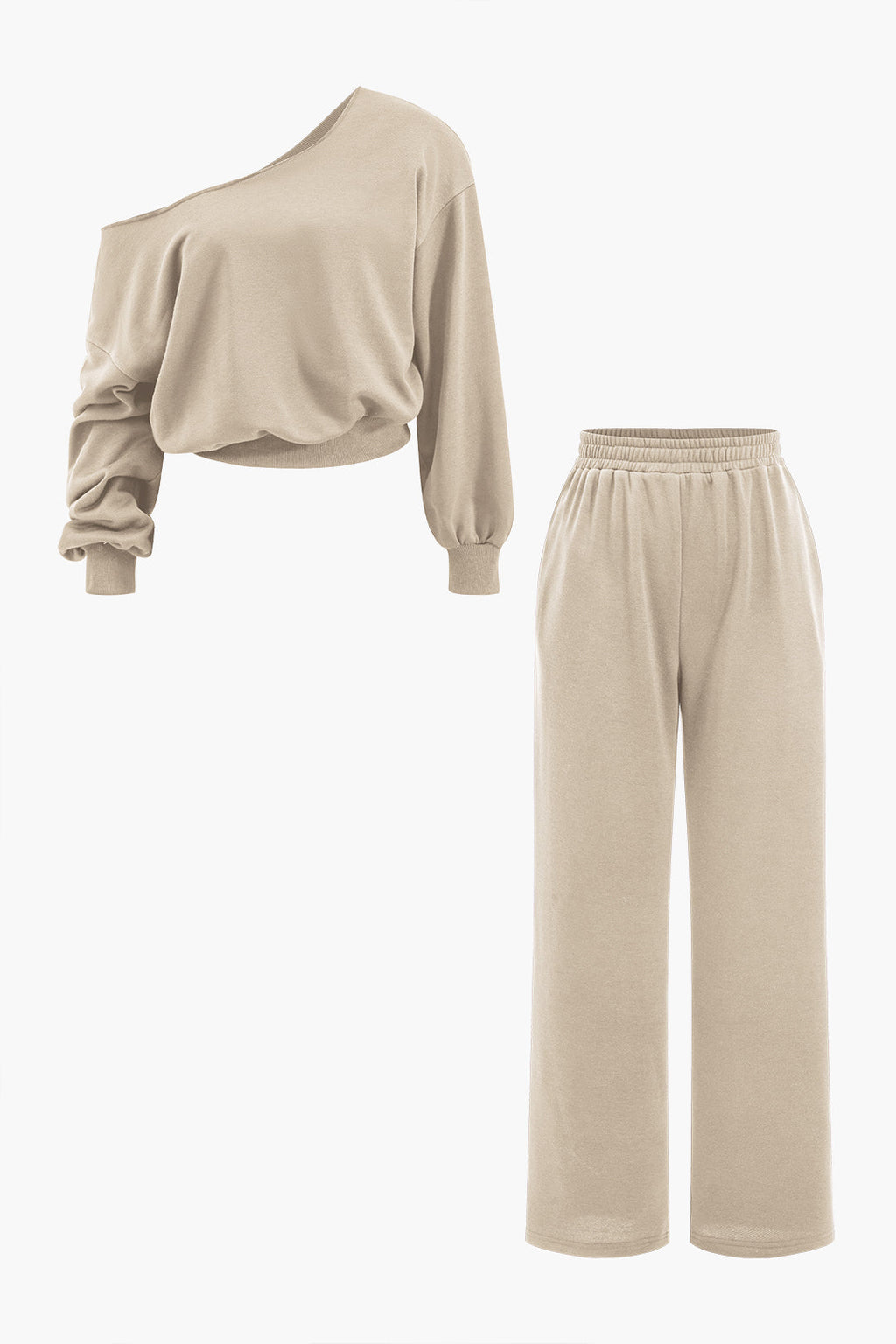 Conjunto Dos Piezas Top Asimétrico Y Pantalón Diario