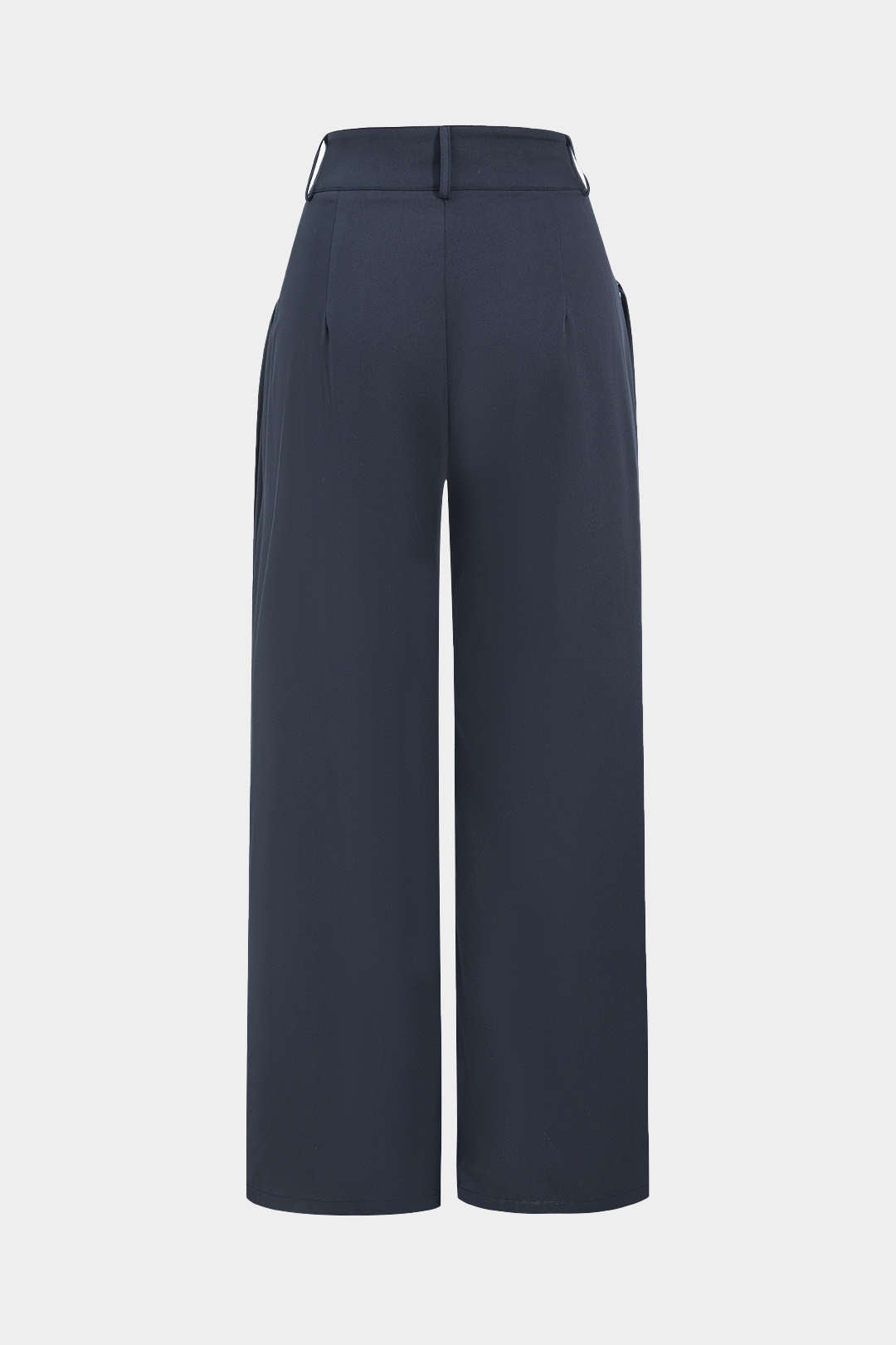 Pantalones Rectos De Pierna Ancha Con Bolsillos Para Trabajo