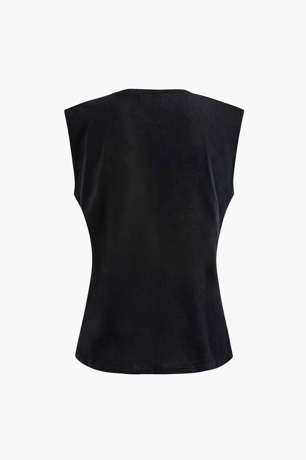 Camiseta Básica Sin Mangas Para Uso Diario Elegante Textura