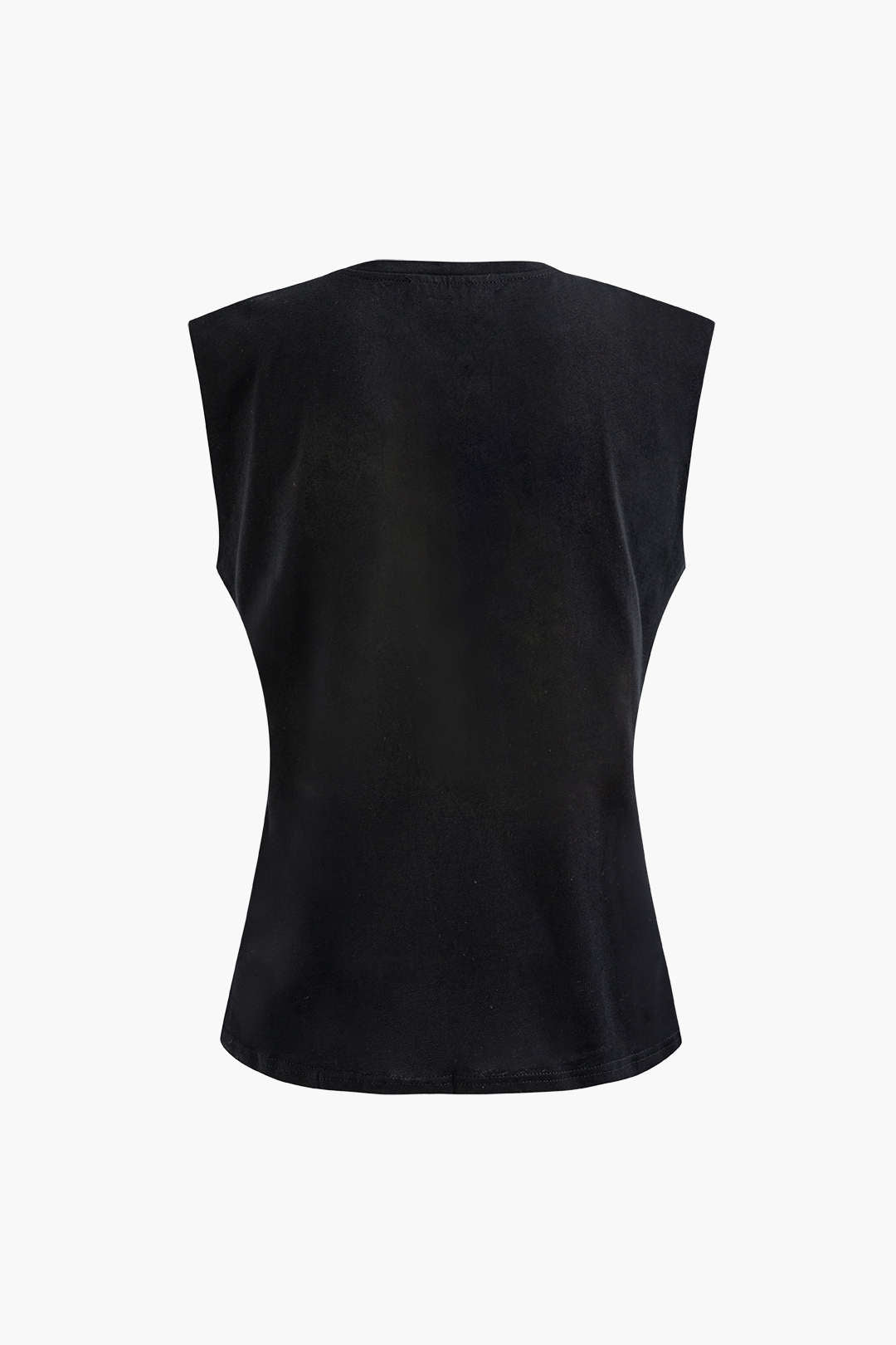 Camiseta Básica Sin Mangas Para Uso Diario Elegante Textura