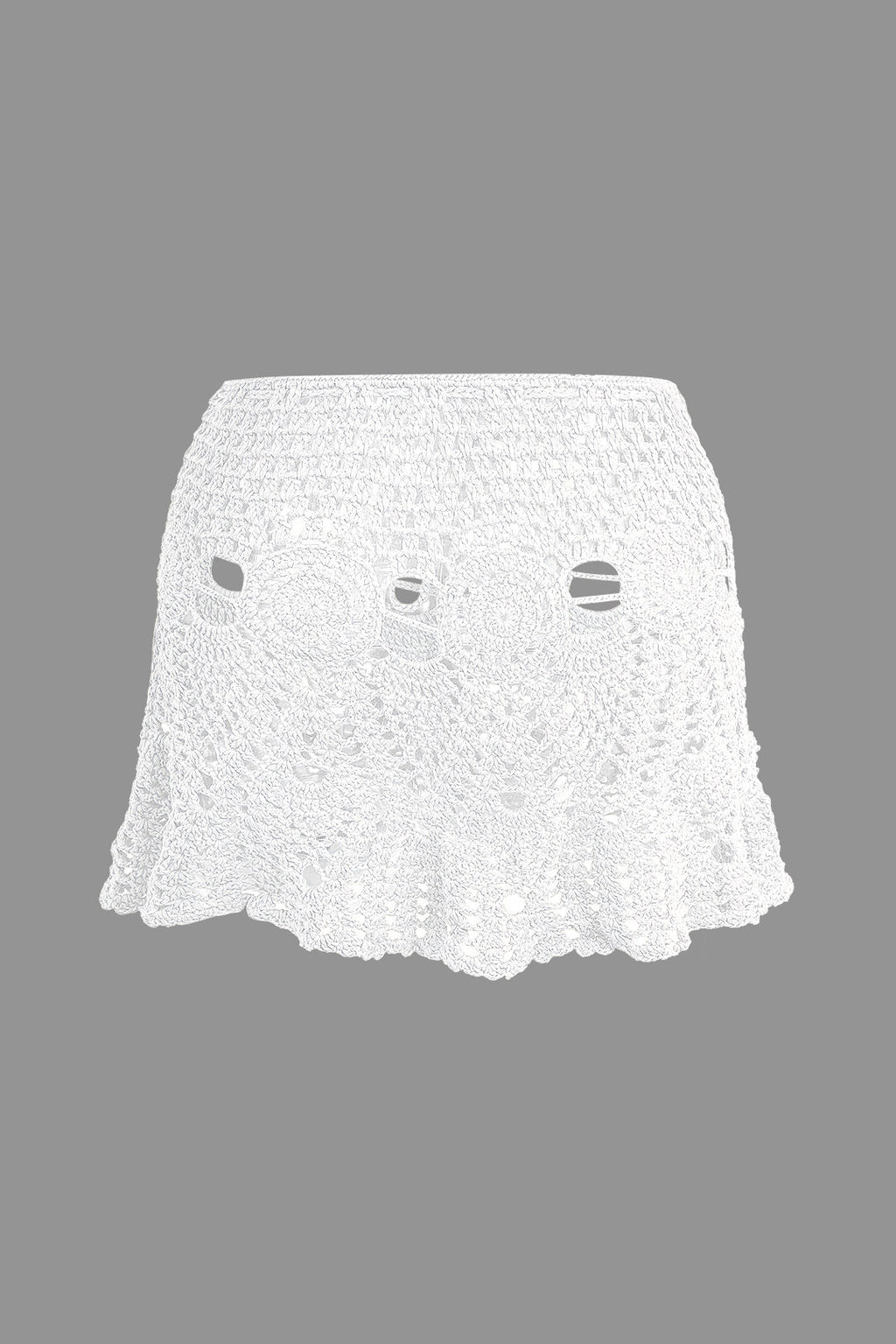 Conjunto Dos Piezas Ganchillo Halter Top Y Falda Mini
