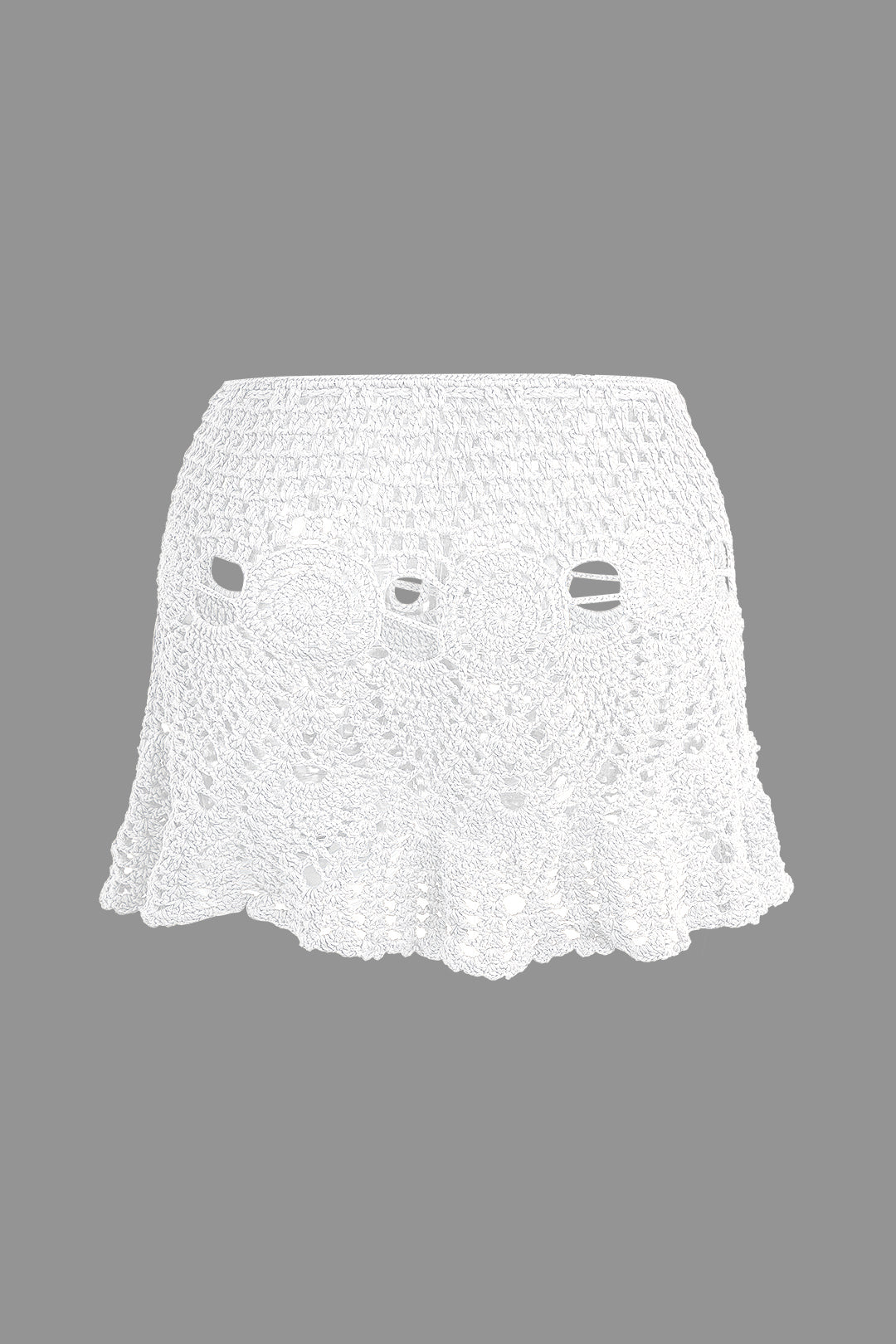 Conjunto Dos Piezas Ganchillo Halter Top Y Falda Mini