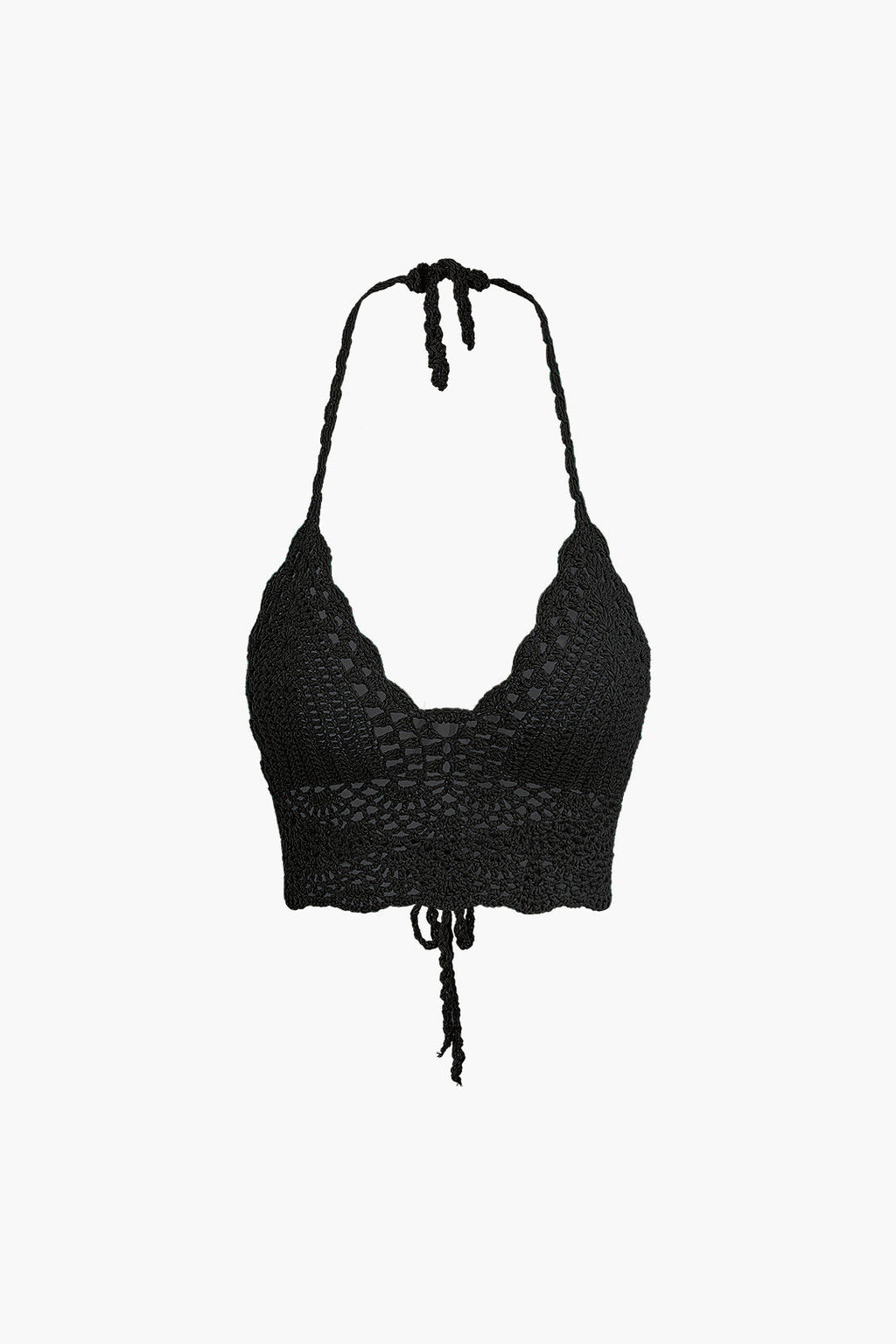 Conjunto Dos Piezas Ganchillo Halter Top Y Falda Mini