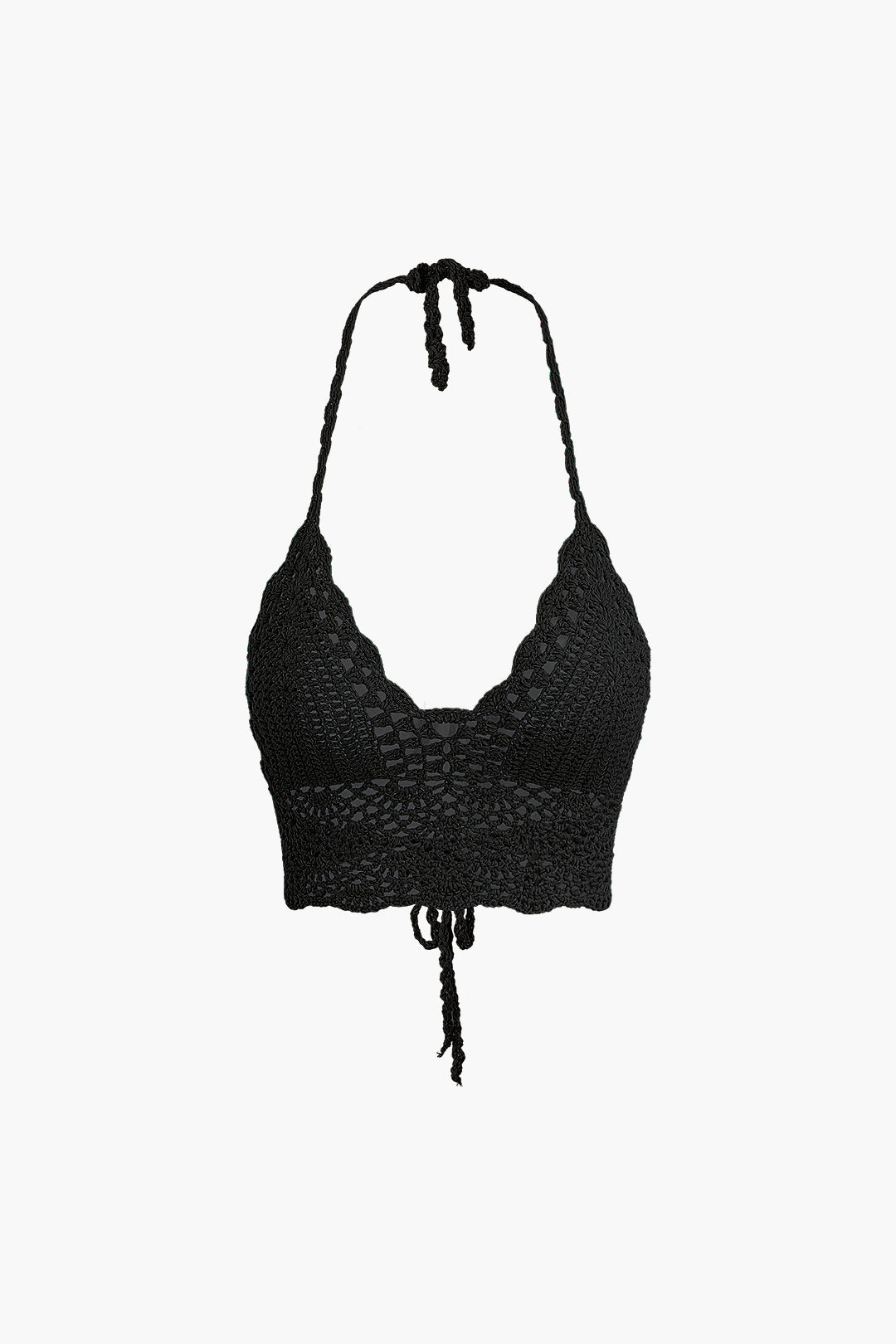 Conjunto Dos Piezas Ganchillo Halter Top Y Falda Mini