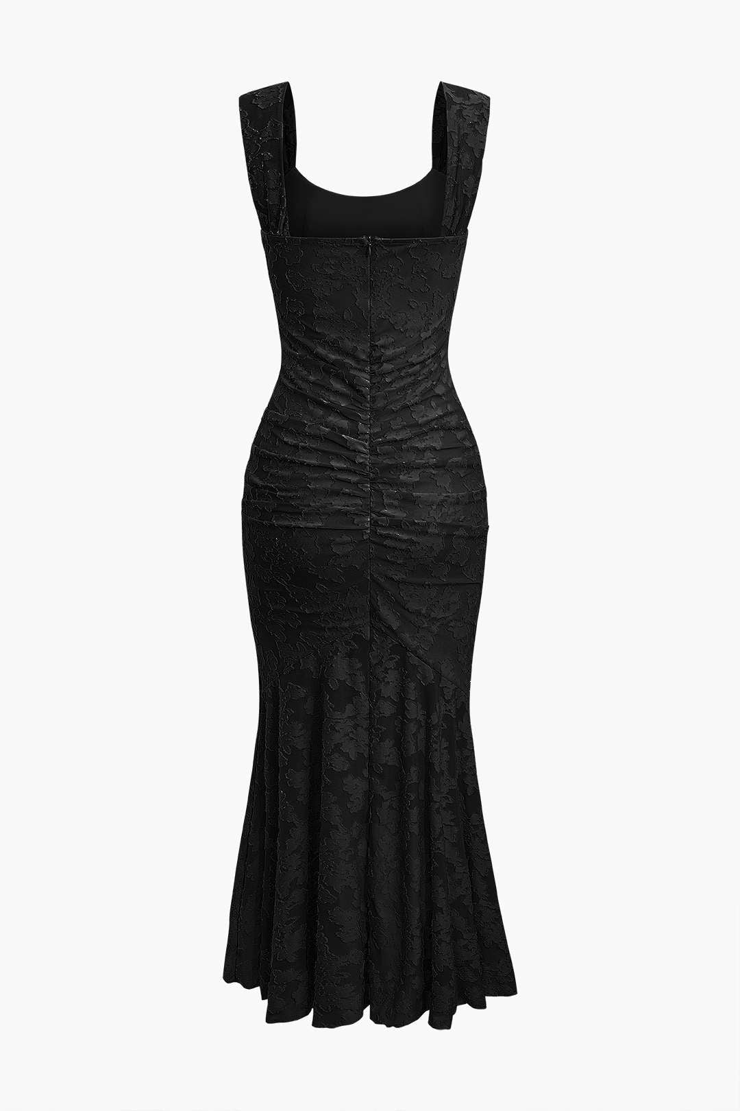 Vestido Midi Floral Sin Mangas Con Dobladillo Asimétrico