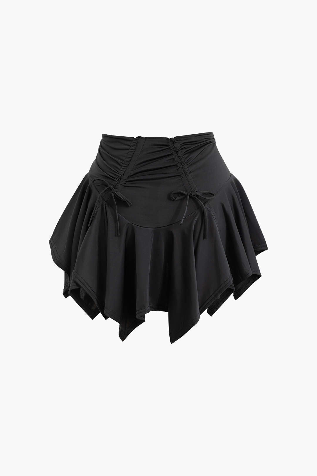 Falda Mini Asimétrica Con Cremallera Y Botones Elegantes