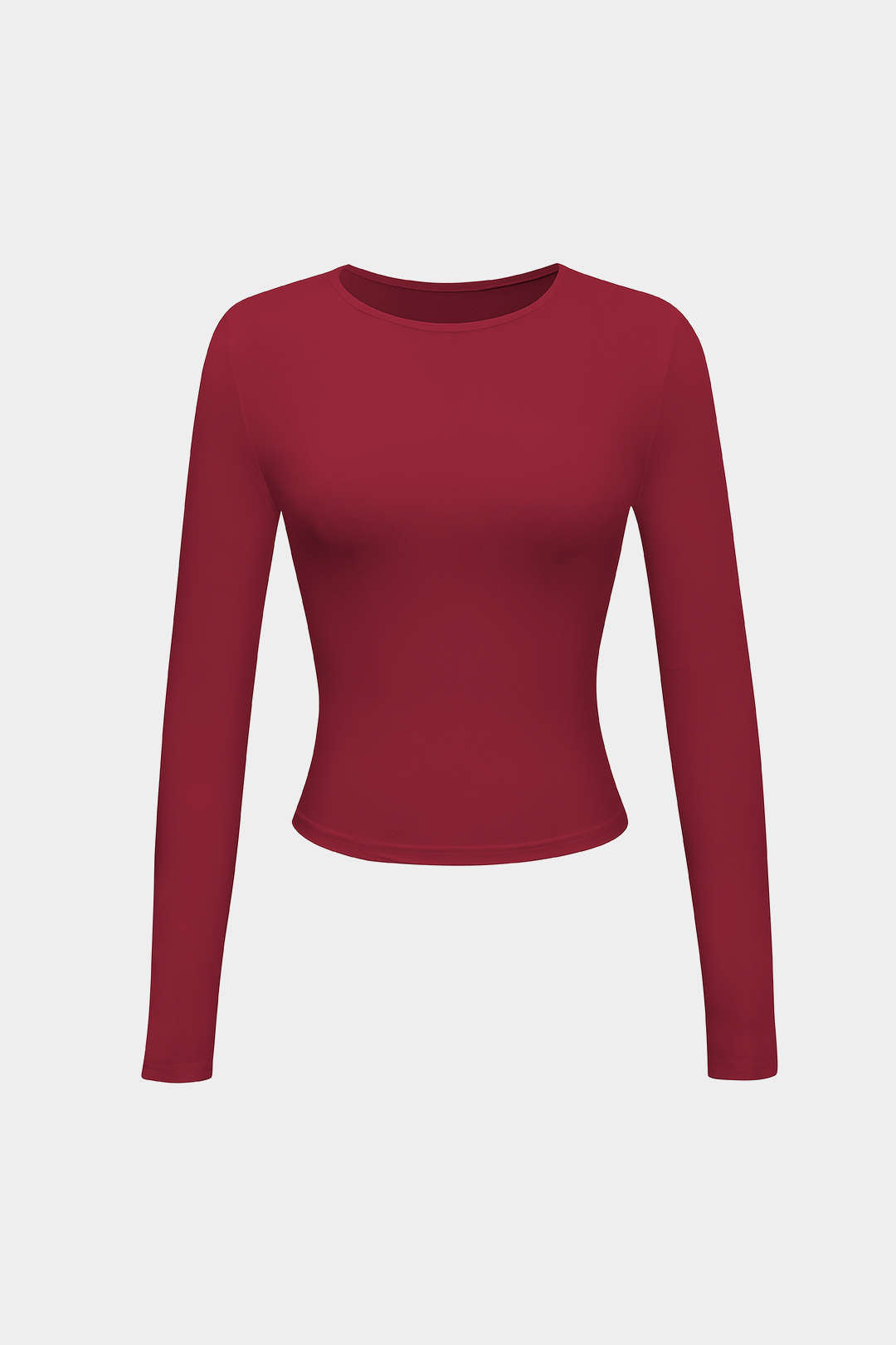 Blusa Minimalista Cuello Redondo Manga Larga Para Mujer