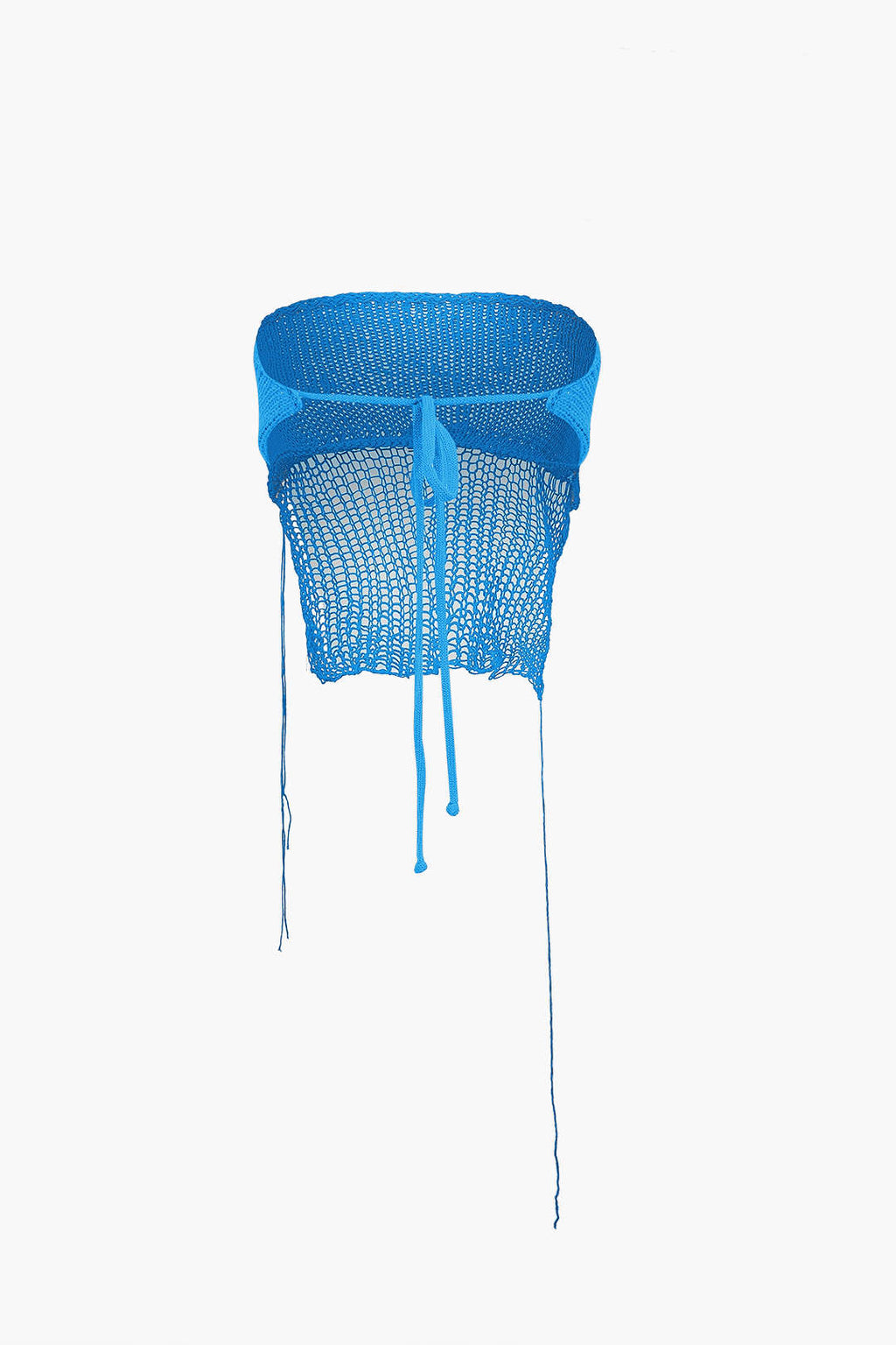 Top Tubo Crochet Sin Espalda Falda Abertura Dos Piezas