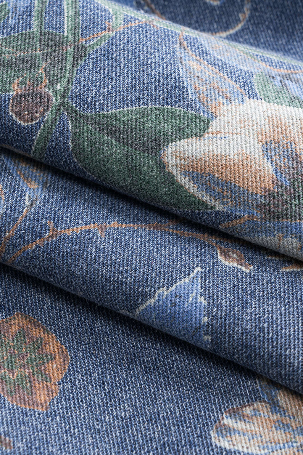 Pantalones Vaqueros Anchos Botón Frontal Floral Bolsillos