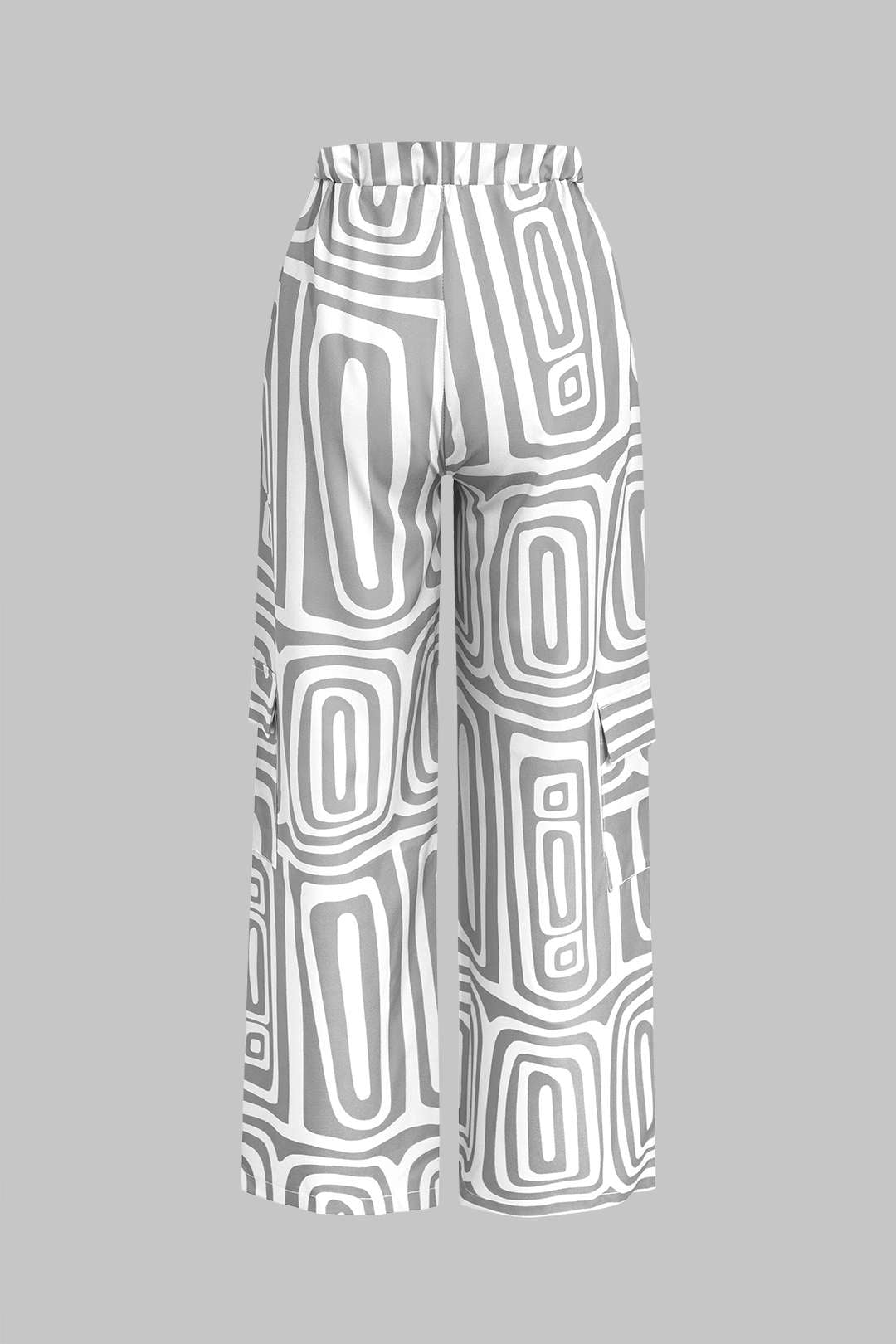Conjunto Camisa Nudo Cálido Pantalón Estampado Artístico
