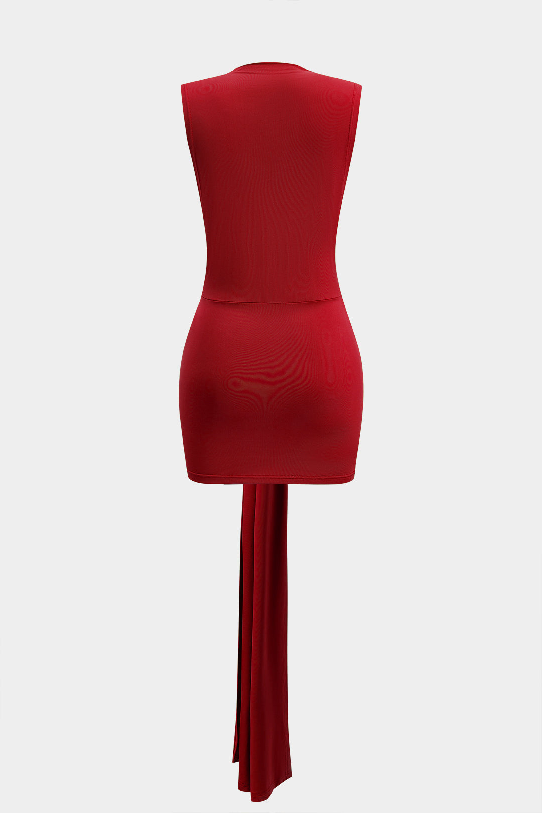 Vestido Mini Sin Mangas Con Volantes Y Detalles Metálicos