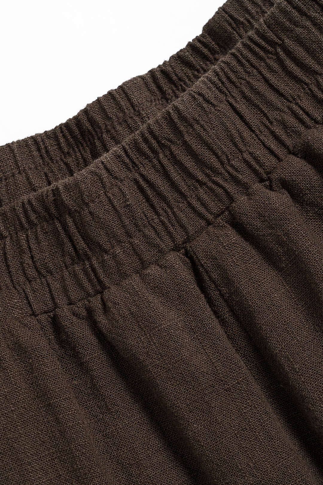 Pantalones Anchos Con Bolsillos Fruncidos Mujer Casual