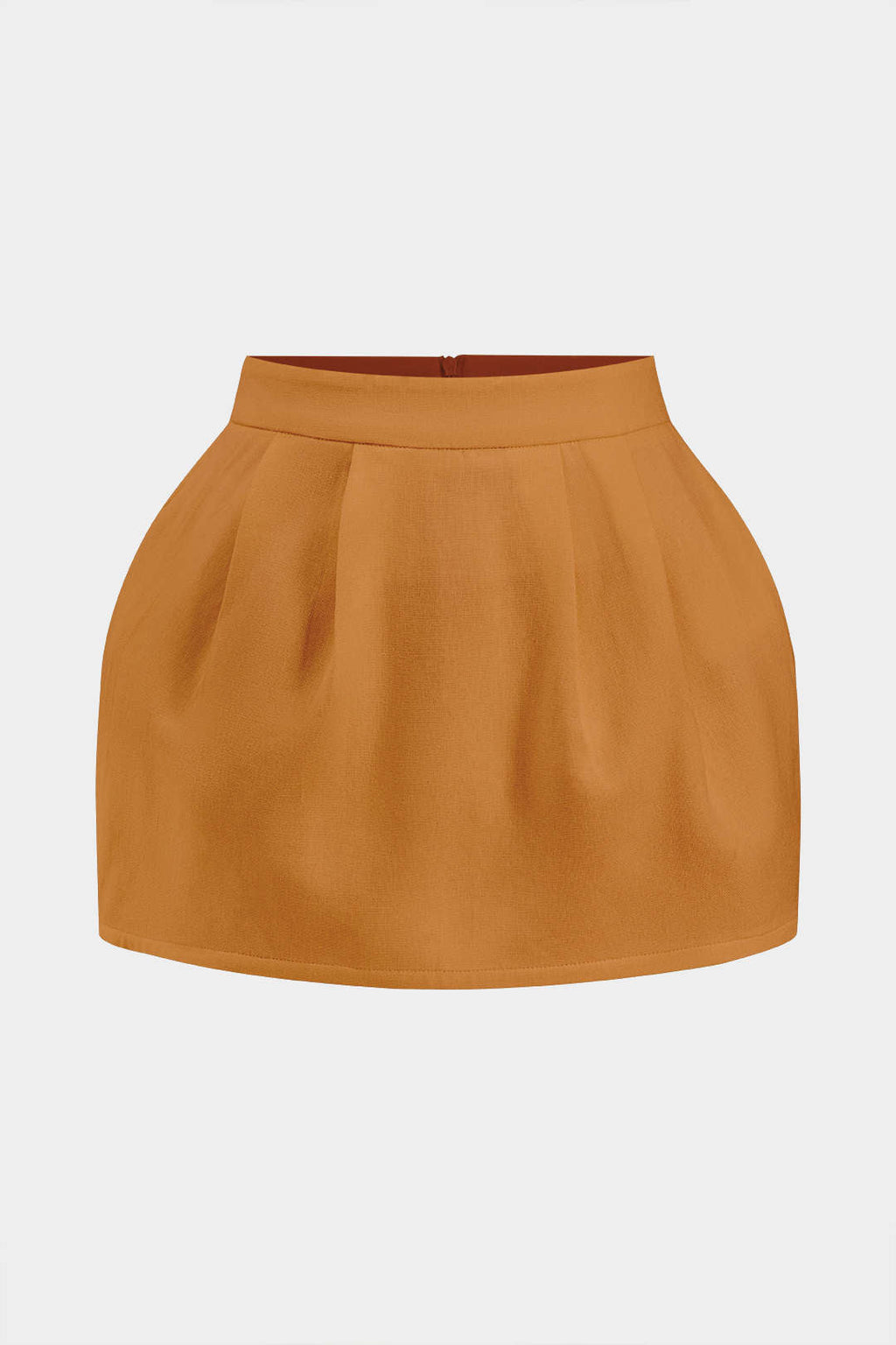 Falda de Lino con Volantes y Cremallera Minimalista