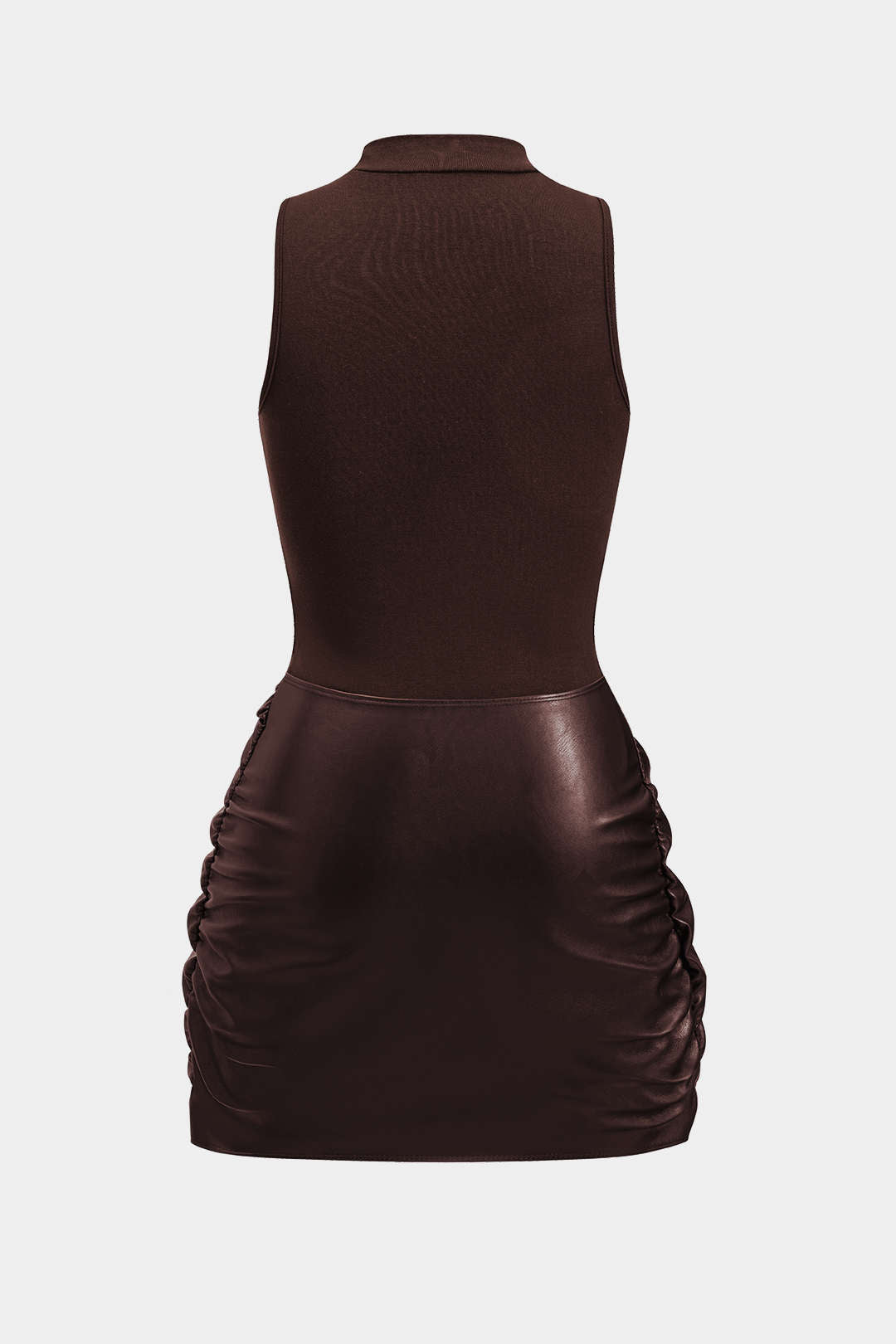 Vestido Corto Sin Mangas Con Lazo Delantero Mujer Elegante