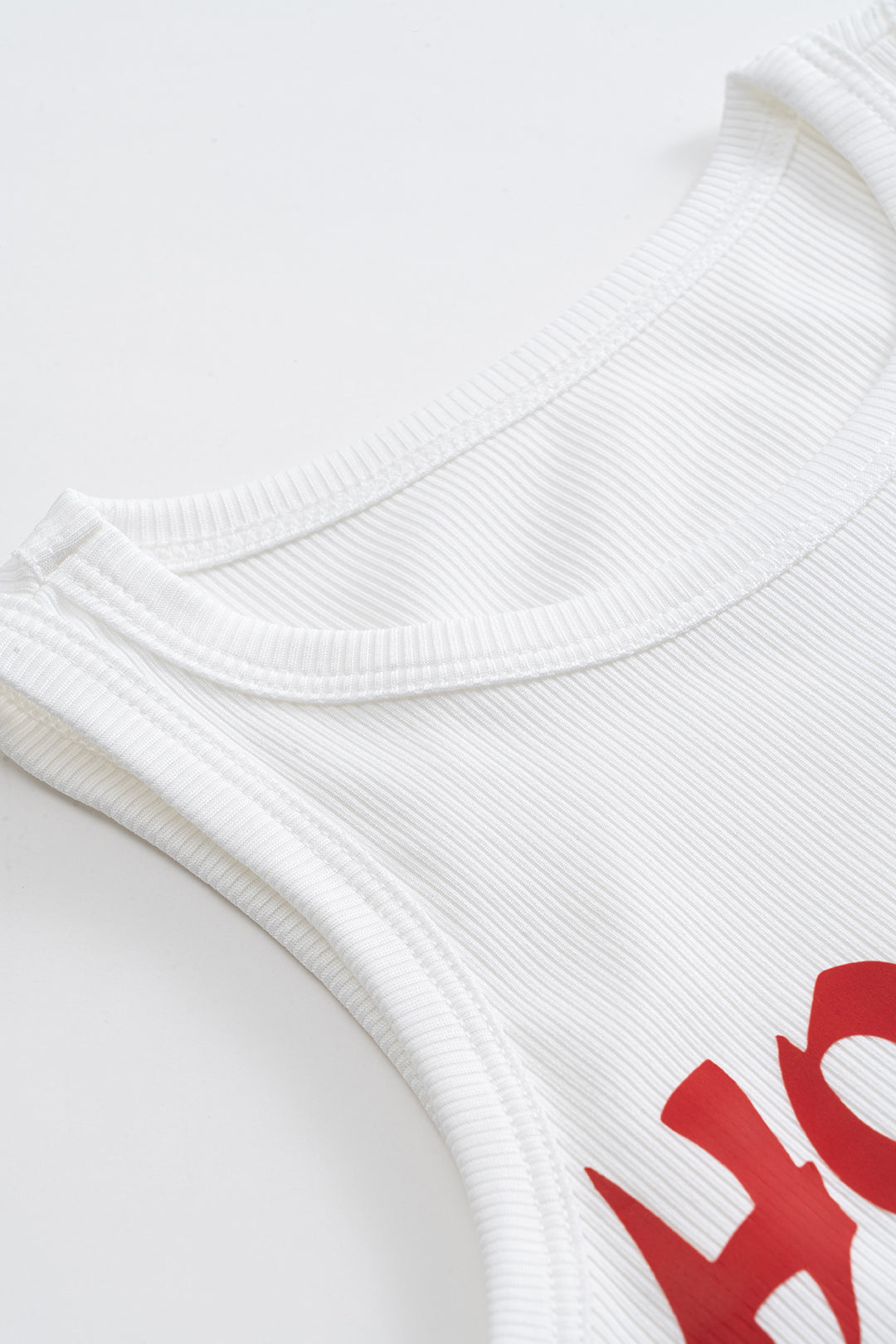 Camiseta Sin Mangas Con Estampado De Letras Para Mujer