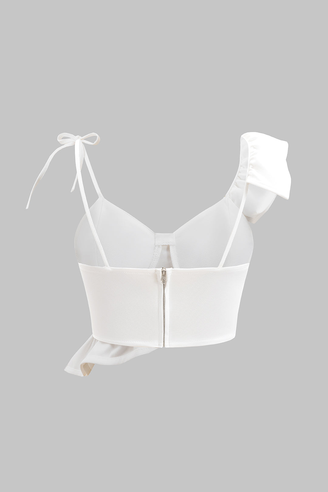 Conjunto Blusa de Tirantes con Volantes y Pantalón Plisado