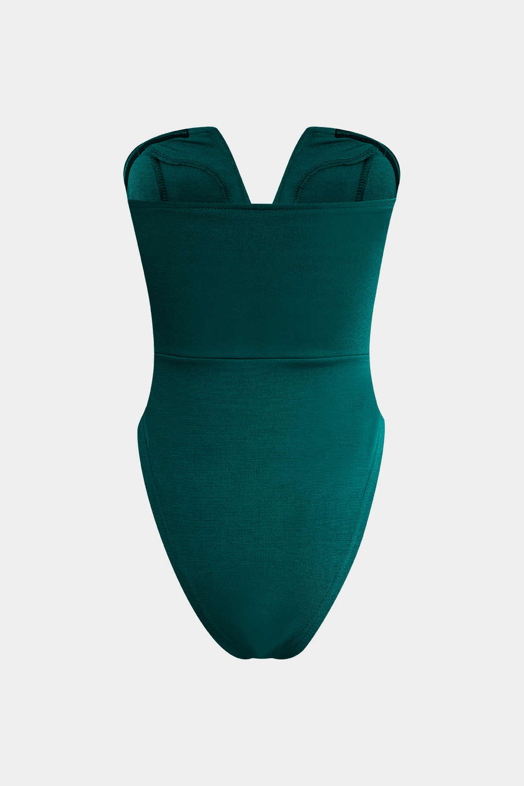 Bodysuit Sin Tirantes Escote En V Minimalista Diario