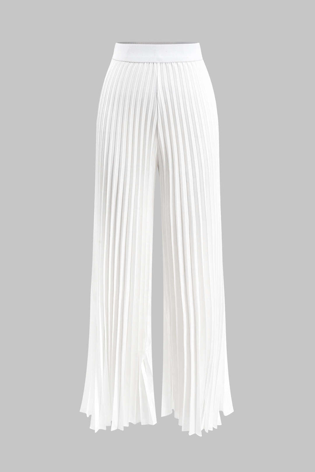 Conjunto Blusa Plisada De Contraste Y Pantalón Ancho
