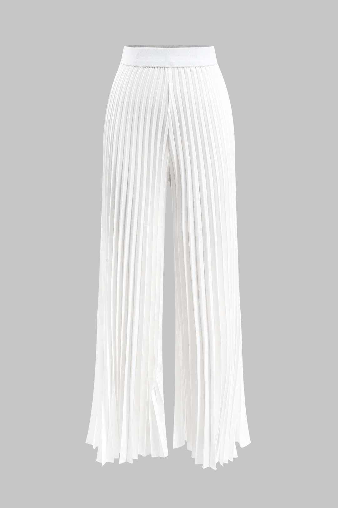 Conjunto Blusa Plisada De Contraste Y Pantalón Ancho