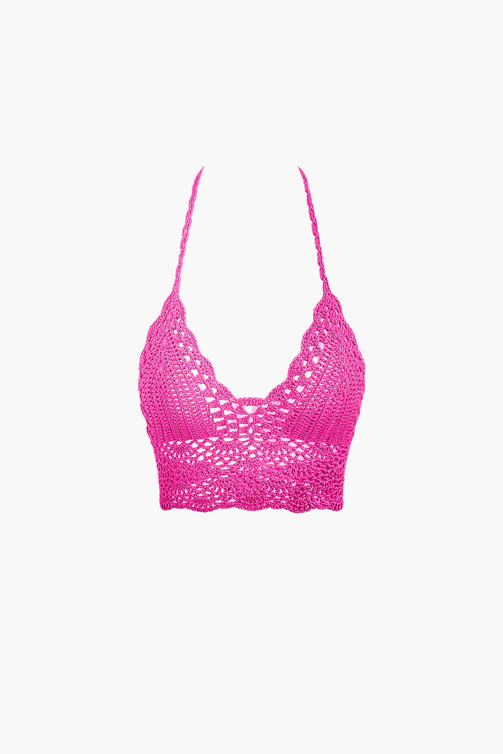 Conjunto Dos Piezas Ganchillo Halter Top Y Falda Mini