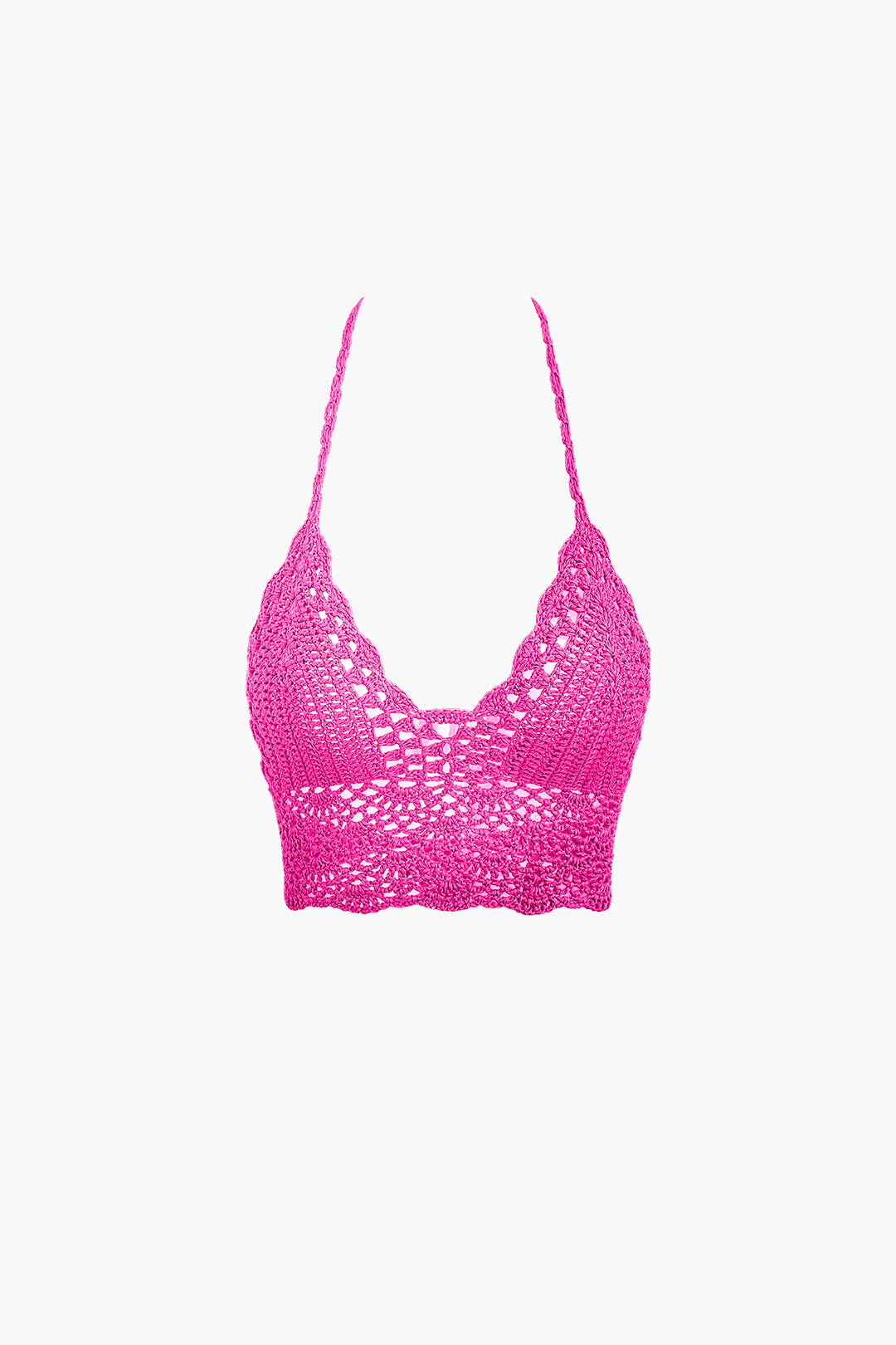Conjunto Dos Piezas Ganchillo Halter Top Y Falda Mini