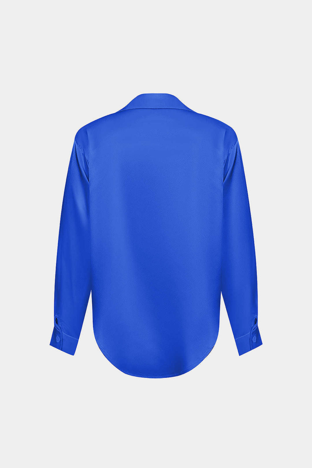 Camisa Satinada De Manga Larga Con Silueta Elegante