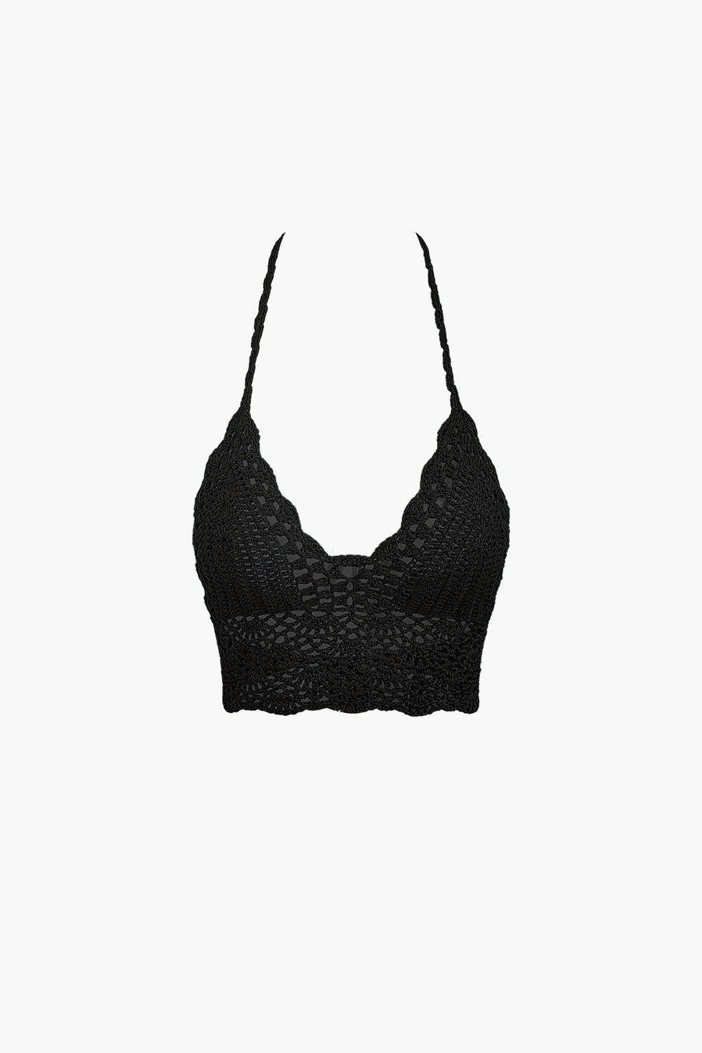 Conjunto Dos Piezas Ganchillo Halter Top Y Falda Mini