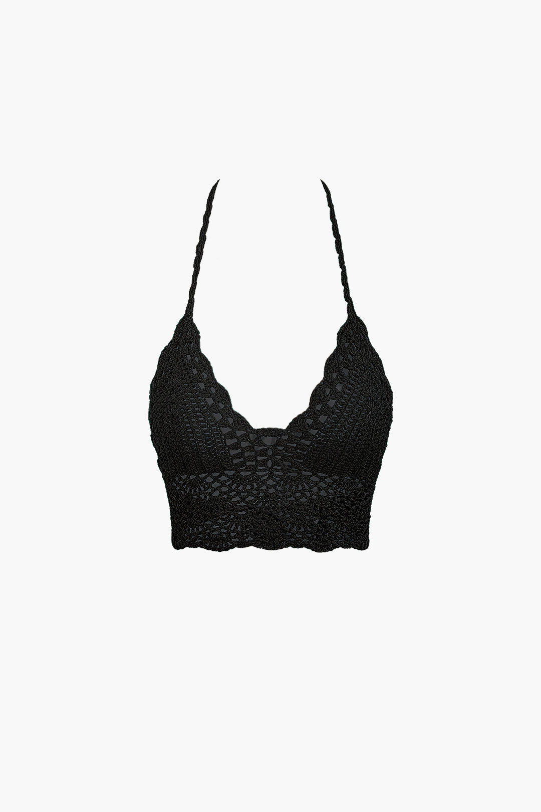 Conjunto Dos Piezas Ganchillo Halter Top Y Falda Mini