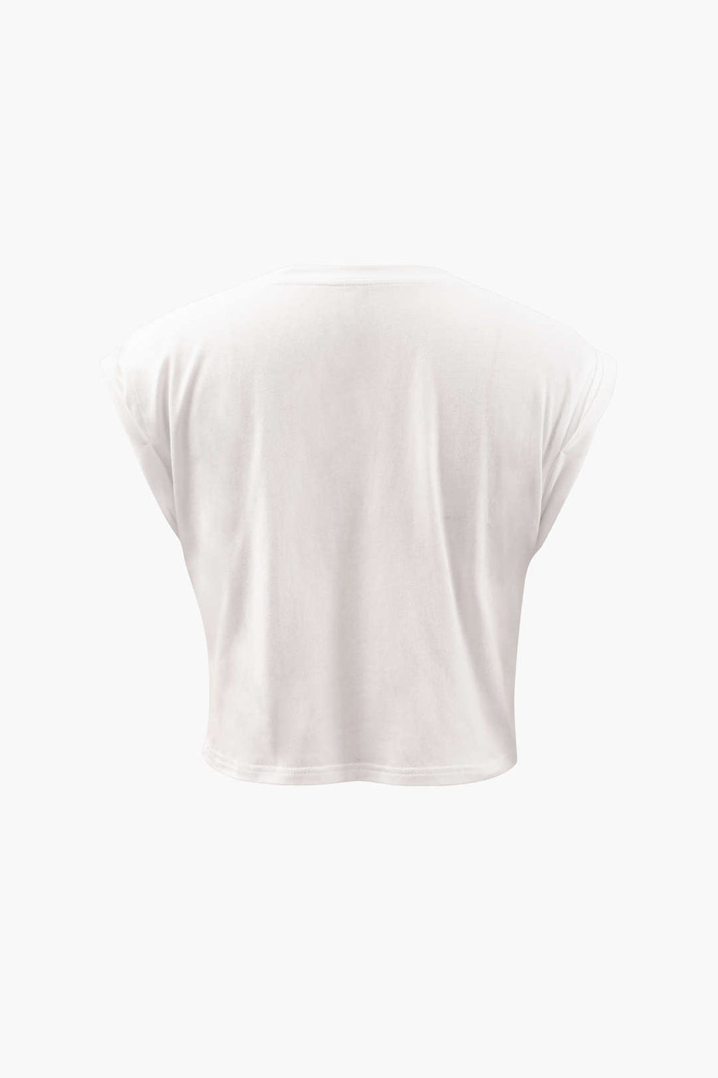 Camiseta Estampada Floral Con Borde Nudo Manga Corta